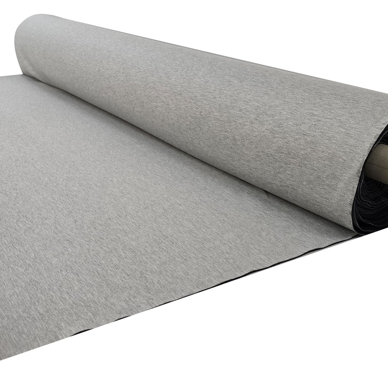 Tessuto Neoprene Bifoderato in Cotone Grigio Chiaro/Blu Notte