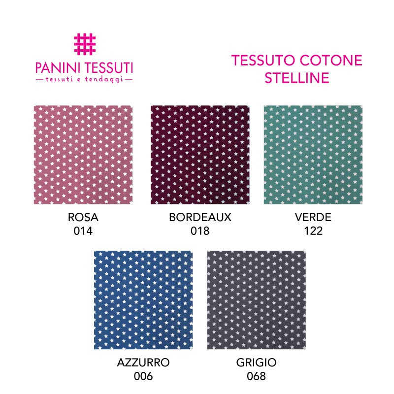 Tessuto di Cotone Stelline Cartella Colore