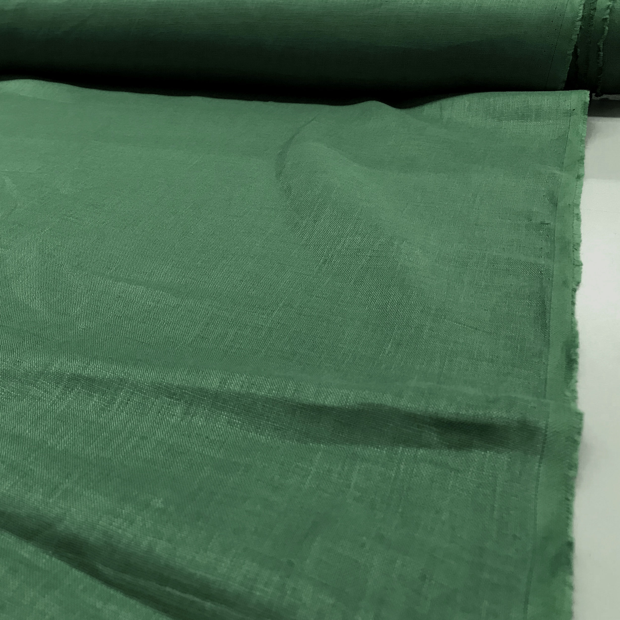 Tessuto lino al metro verde militare