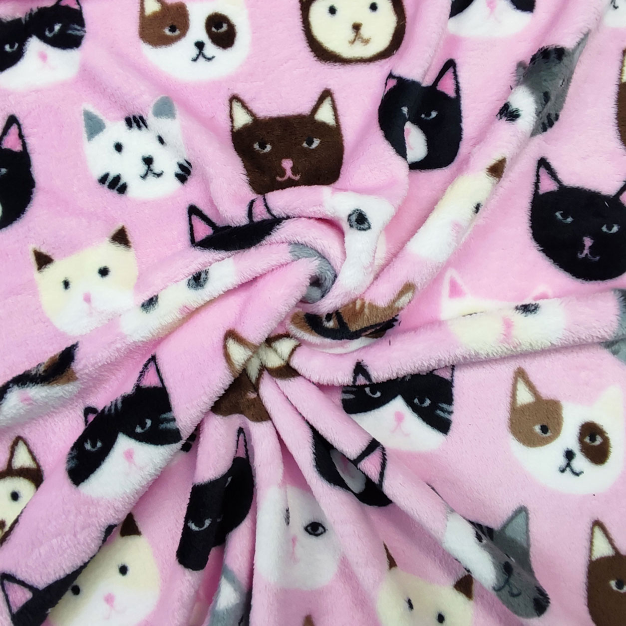 Pile tessuto gatto rosa