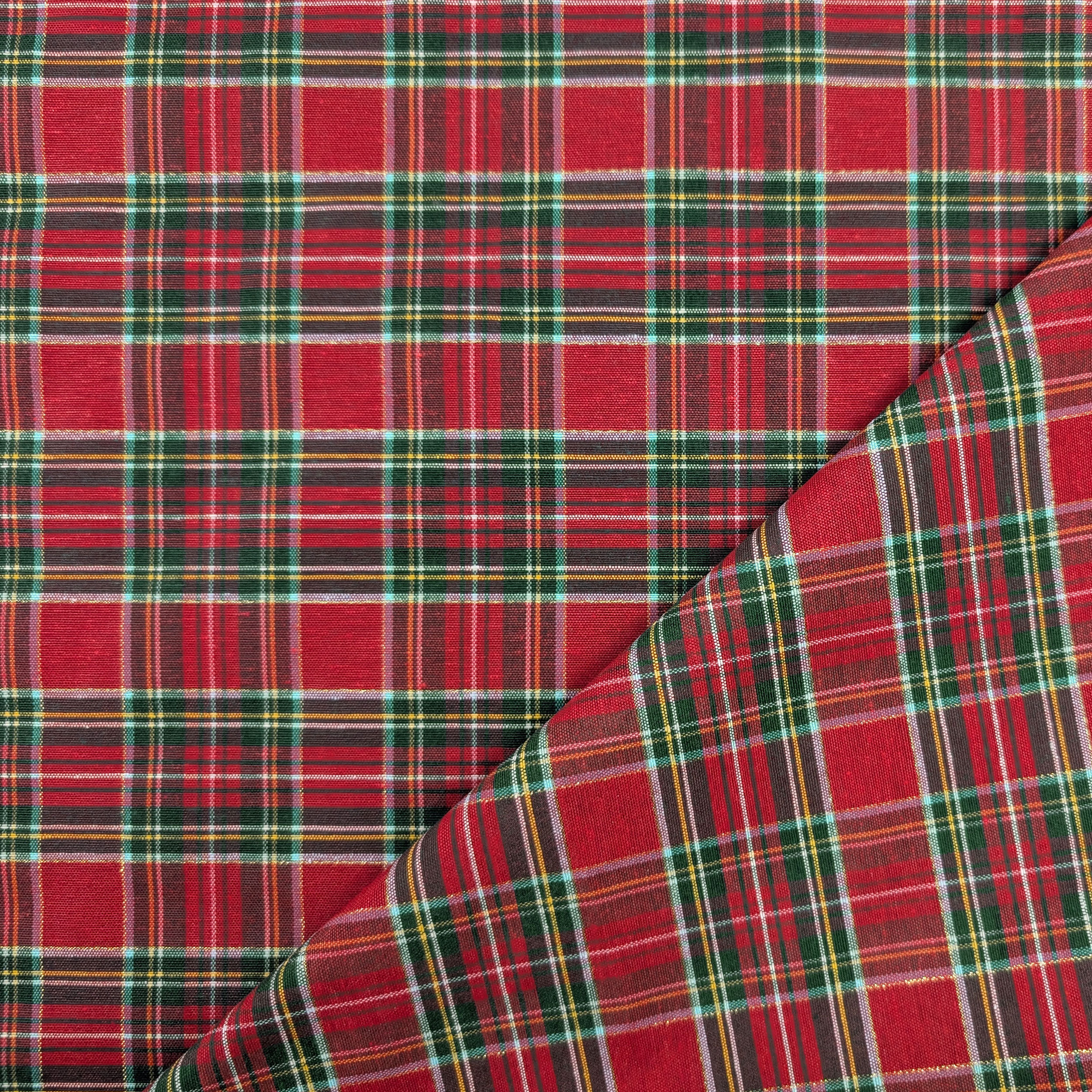 Tessuto per Tovaglia Resinata Scozzese Lurex Image