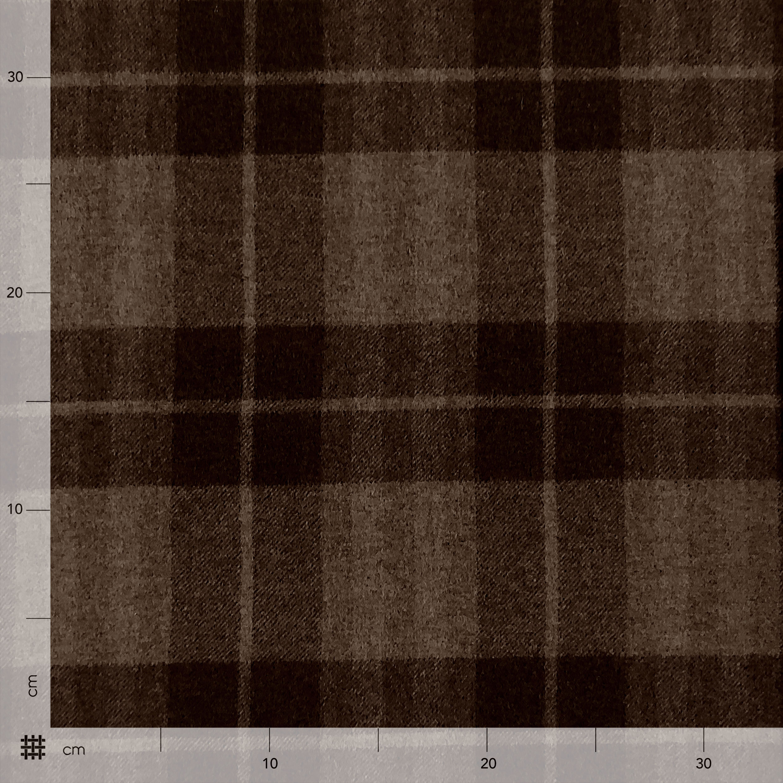 Cappotto Misto Lana Tartan Marrone Beige