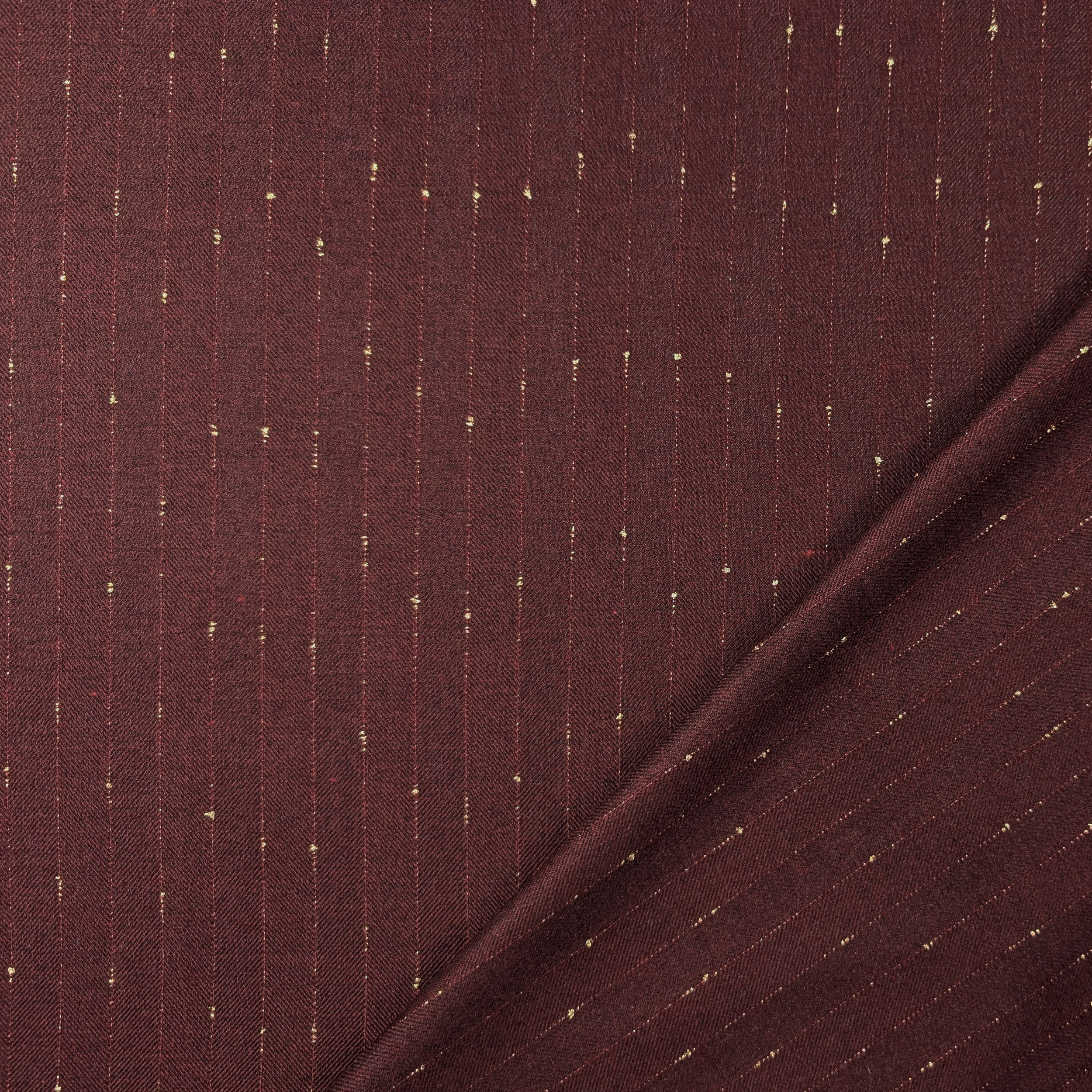 Tessuto Gessato Lurex Bordeaux Image
