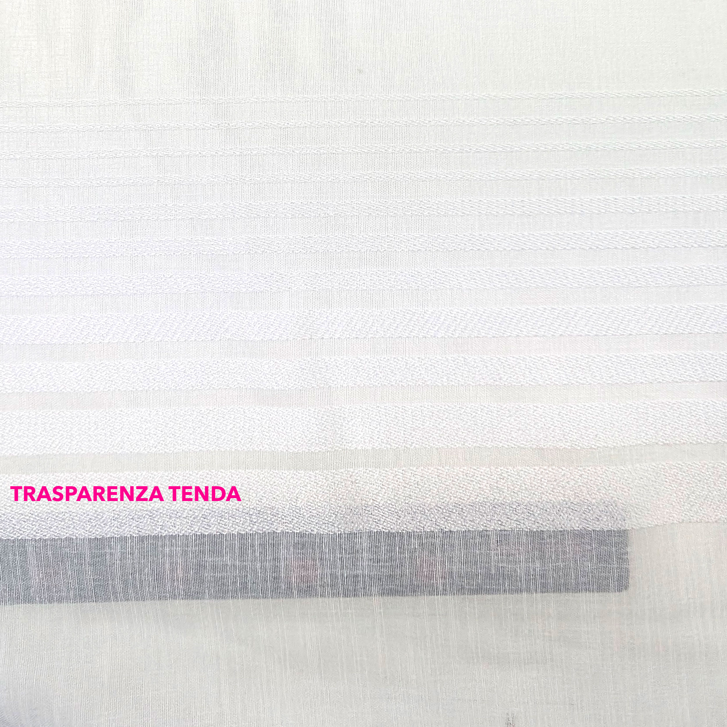 Tessuto Tenda Rigato Degradè Bianco Image