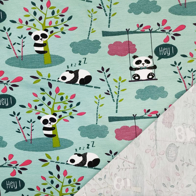 Tessuto-Jersey-piccoli-panda-verde