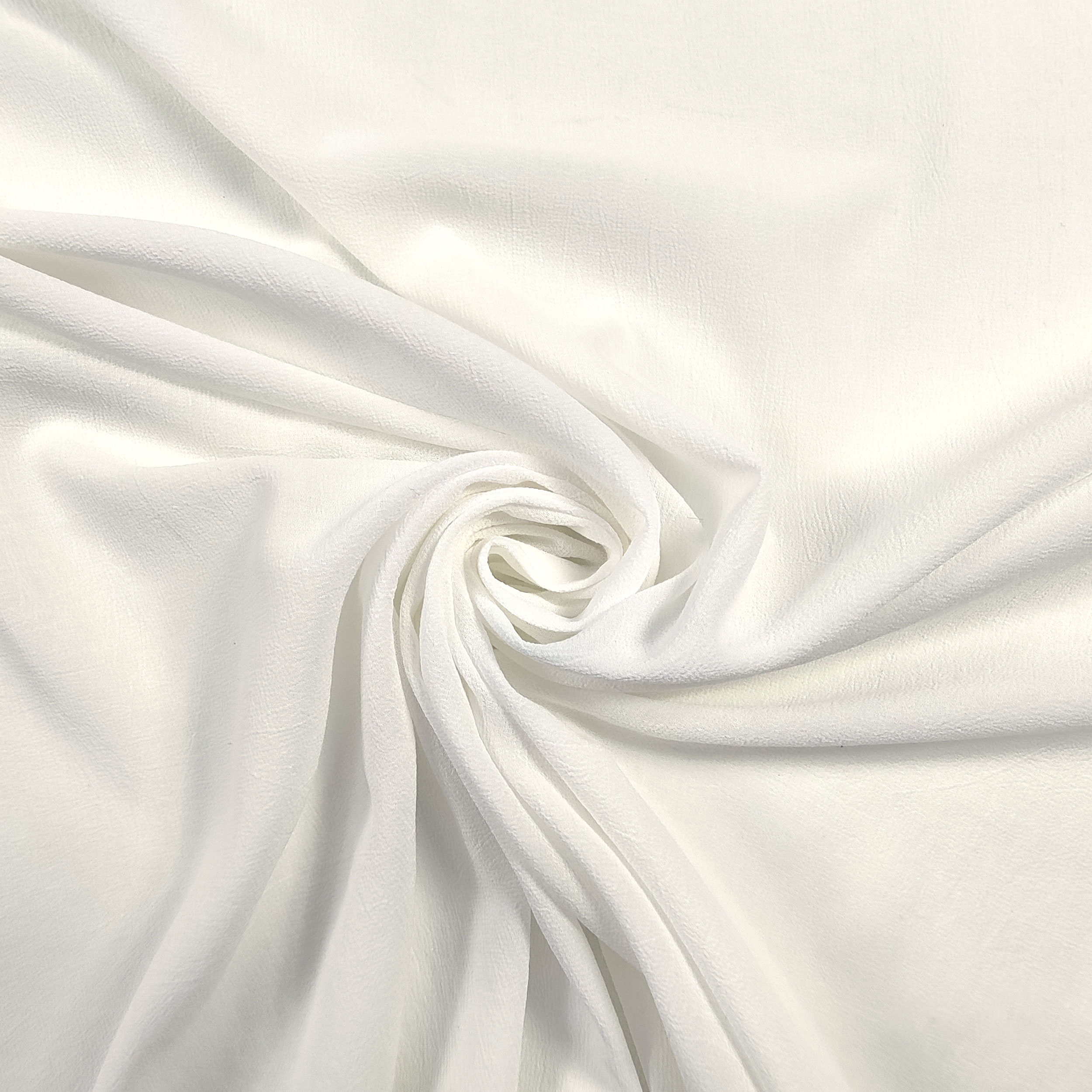 Chiffon Seta Crêpe Lavato Sposa Bianco