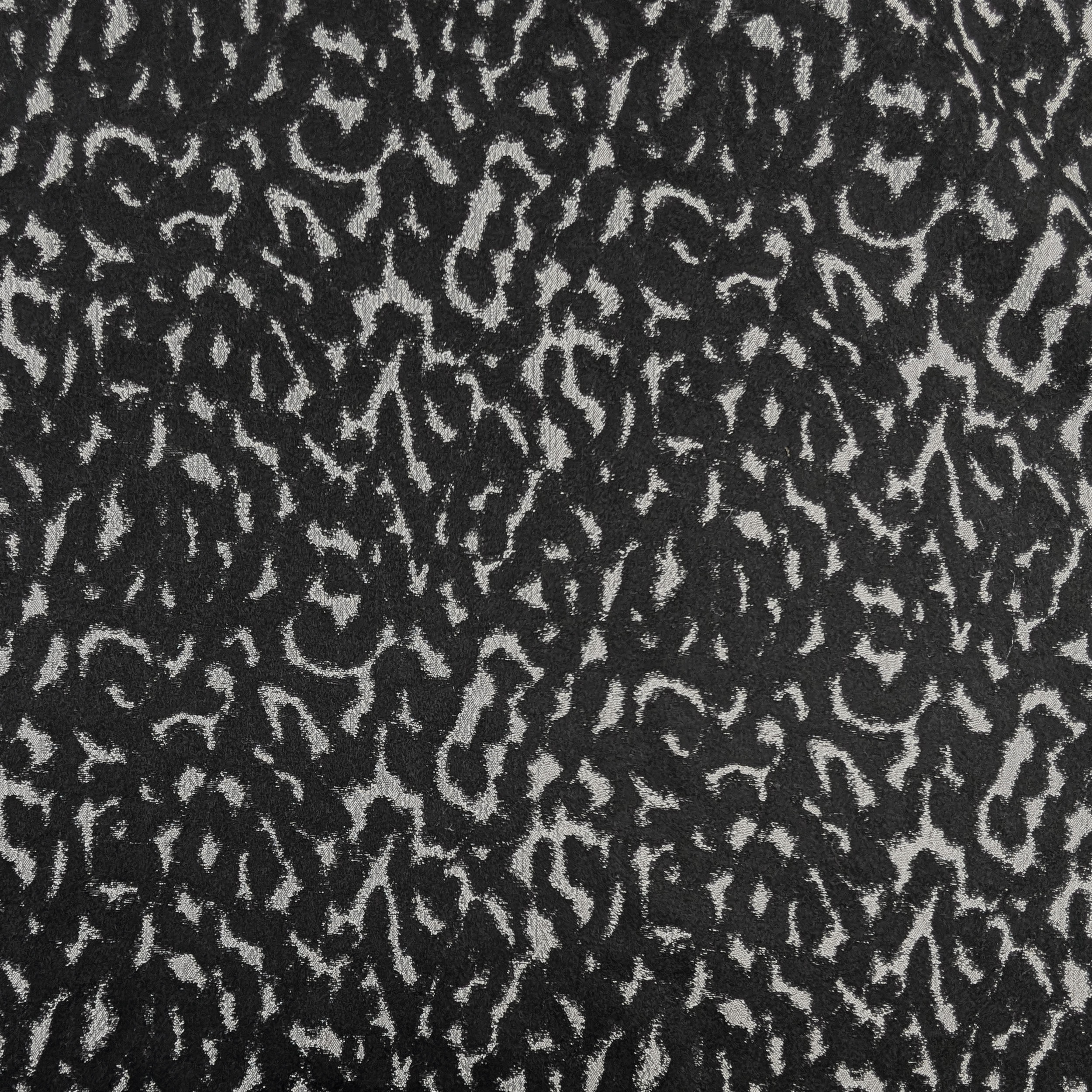 Broccato Fantasia Astratta Grigio e Nero Image