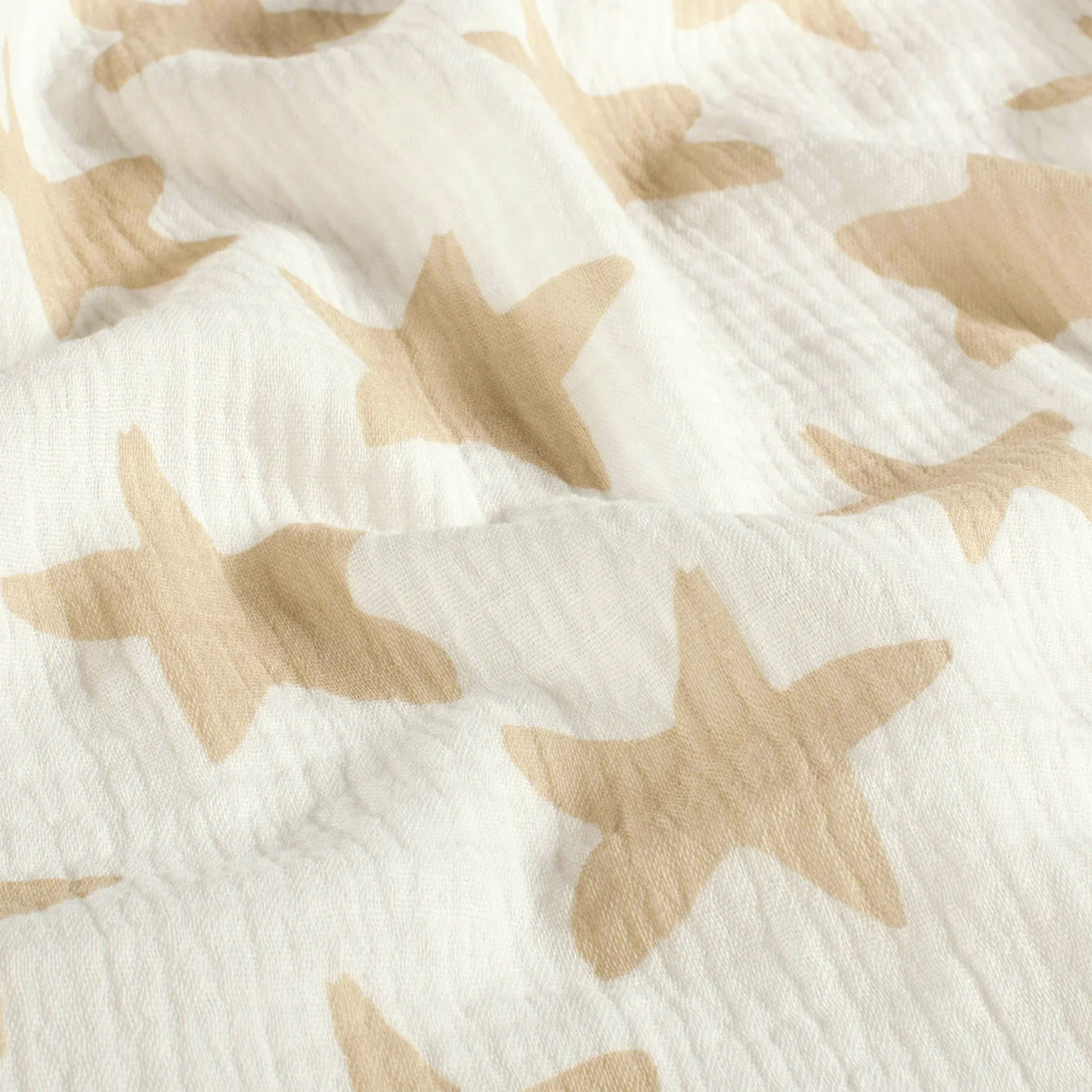 Mussola Cotone Stelline Beige Image