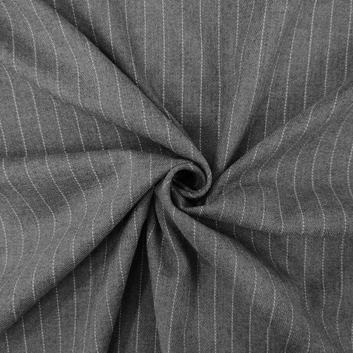 Tessuto Gessato Elasticizzato Grigio Image