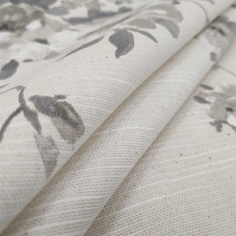 Tessuto per arredo fiore medio grigio