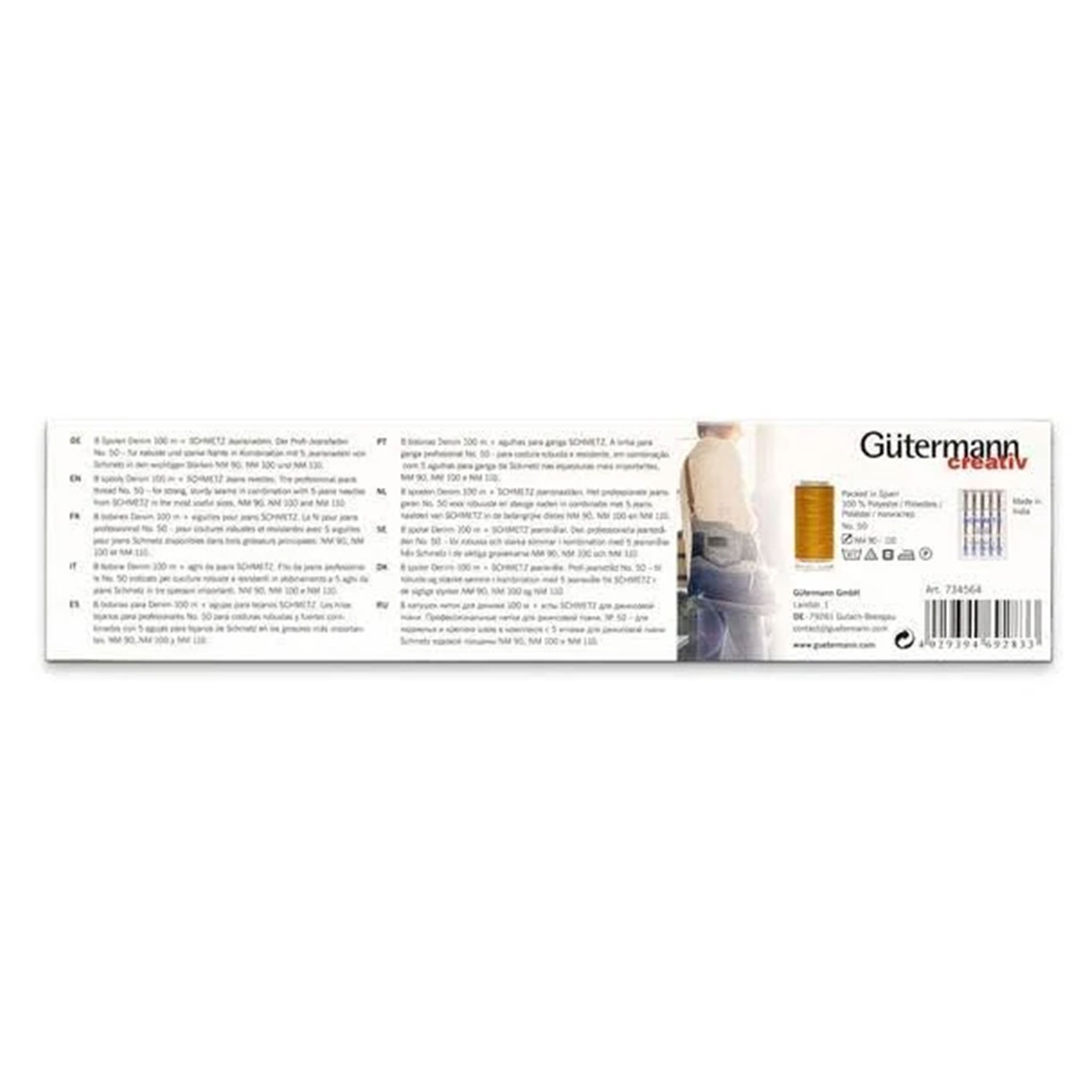 Gutermann Creative Set 8 Bobine Denim con Aghi Image