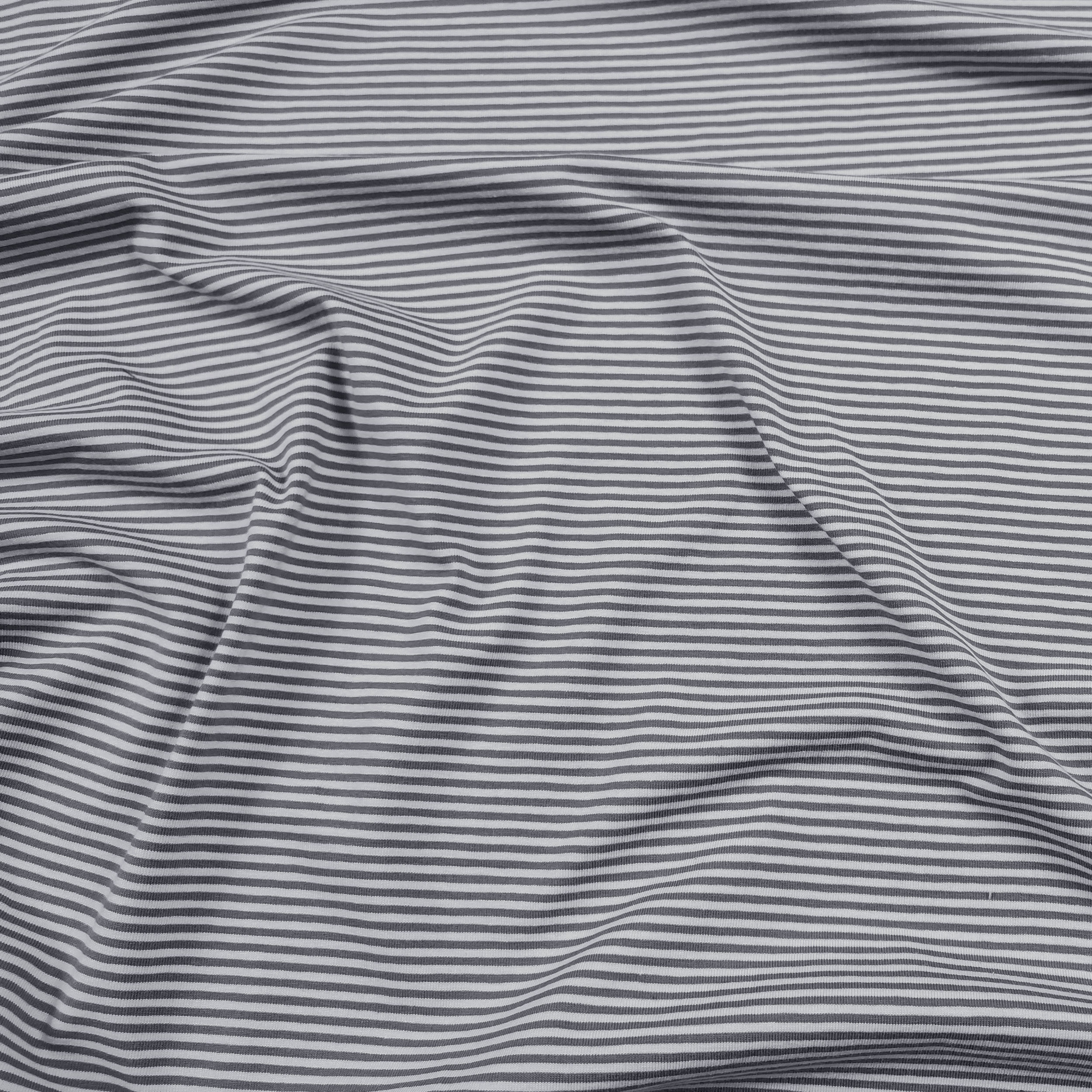 Jersey Bielastico Righe Sottili Toni del Grigio