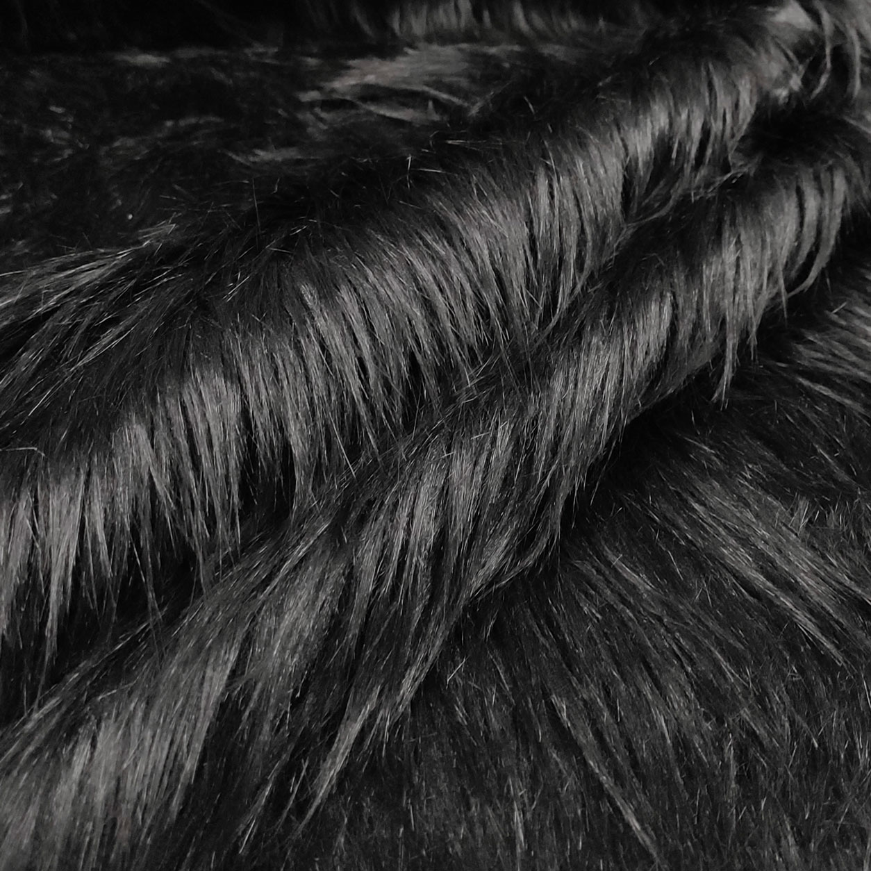 Ecopelliccia Scimmia Pelo Lungo Nero