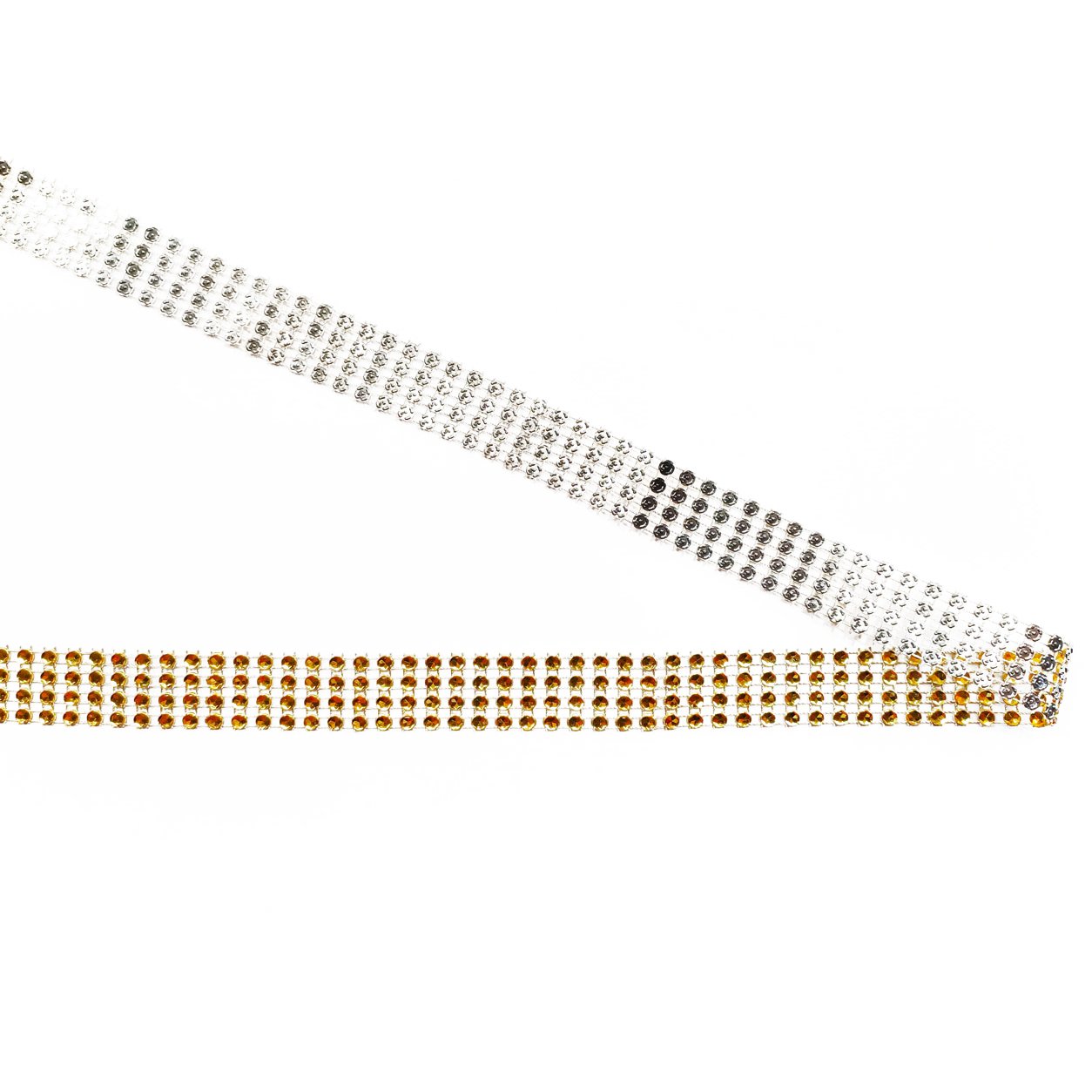 strass imitazione nastro 20 mm oro 14 mm copia