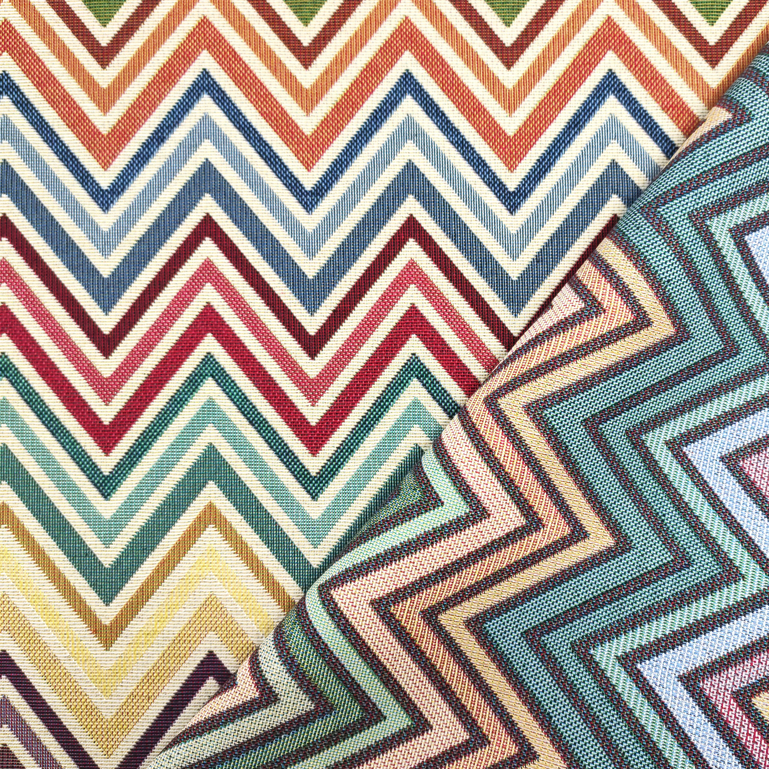 Gobelin Fantasia Righe Zig Zag Multicolorate