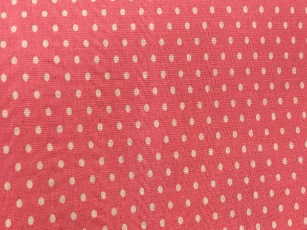 Tessuto cotone rosa a pois