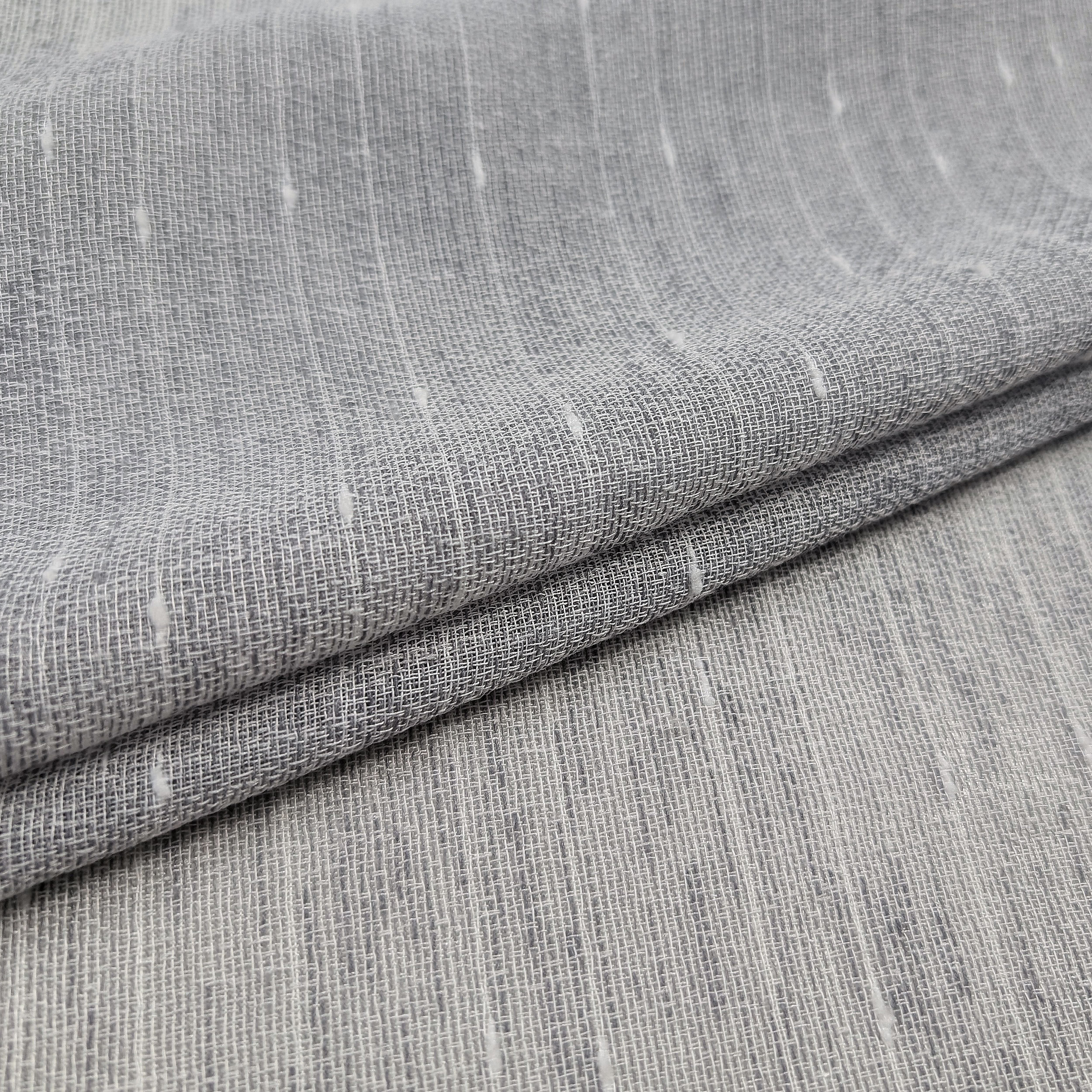 Tessuto Tenda Floccato Grigio Image