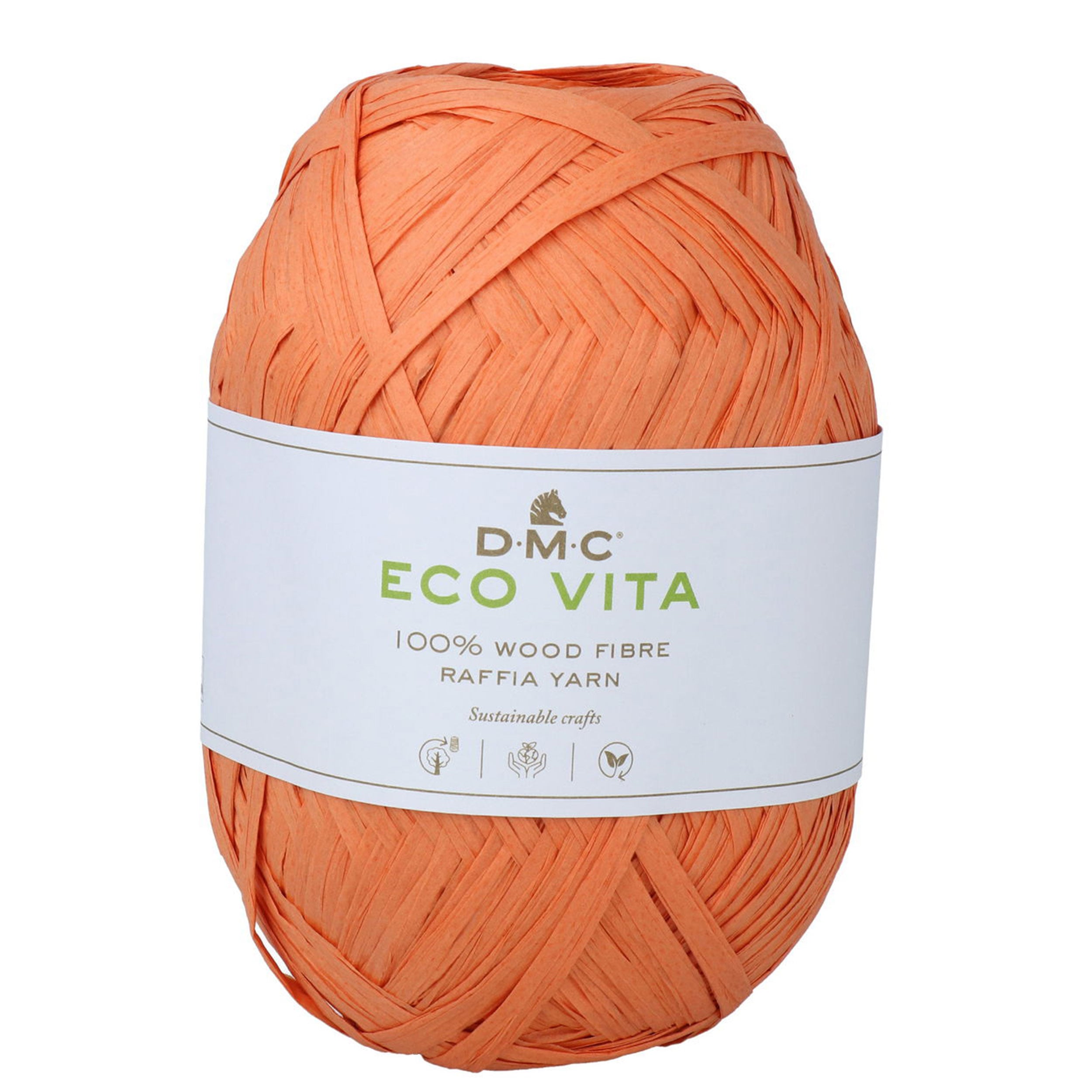 Muet Rafia Rafia 100% Ecologica Eco Vita DMC Arancio