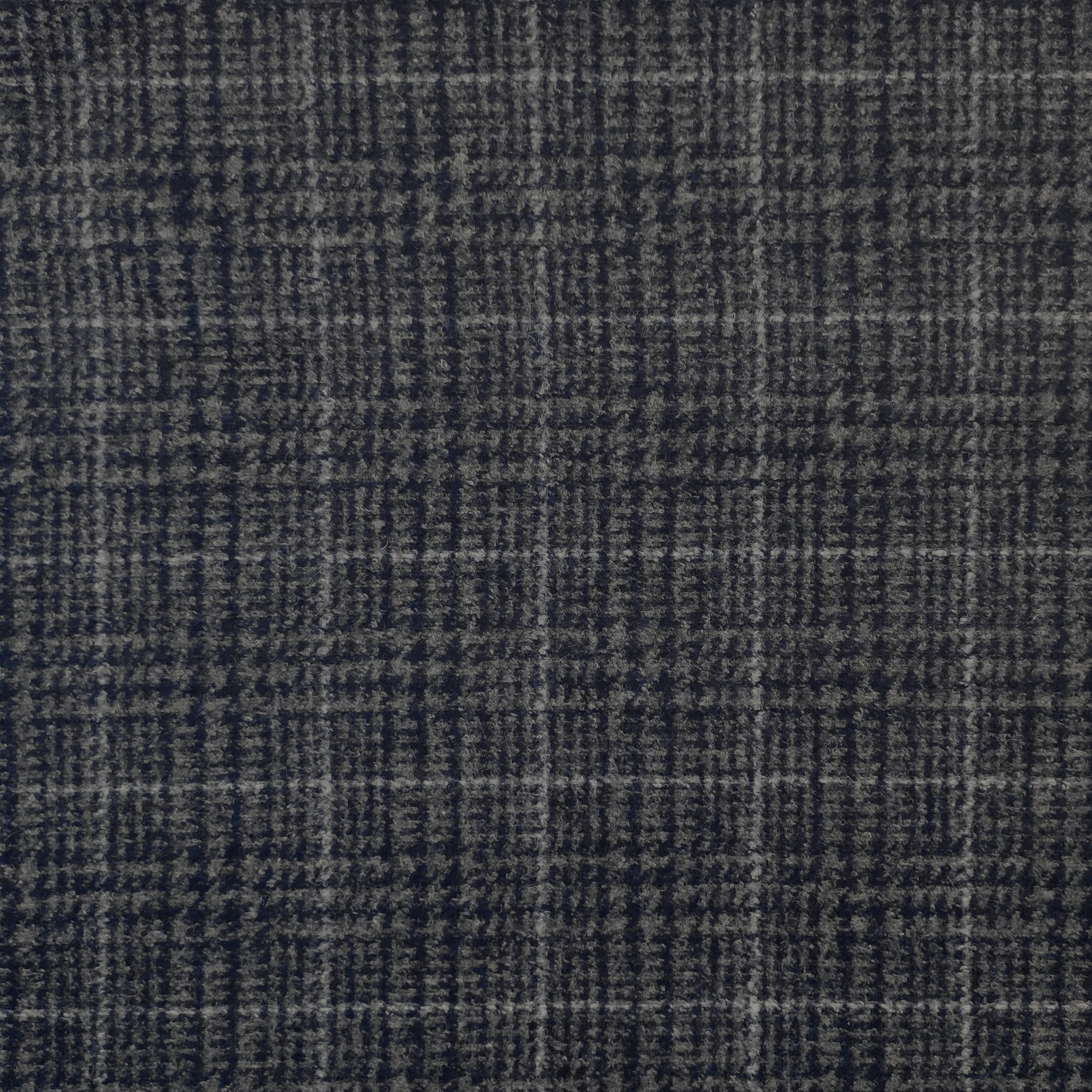 Neoprene Misto Lana Blu Double Principe di Galles Image