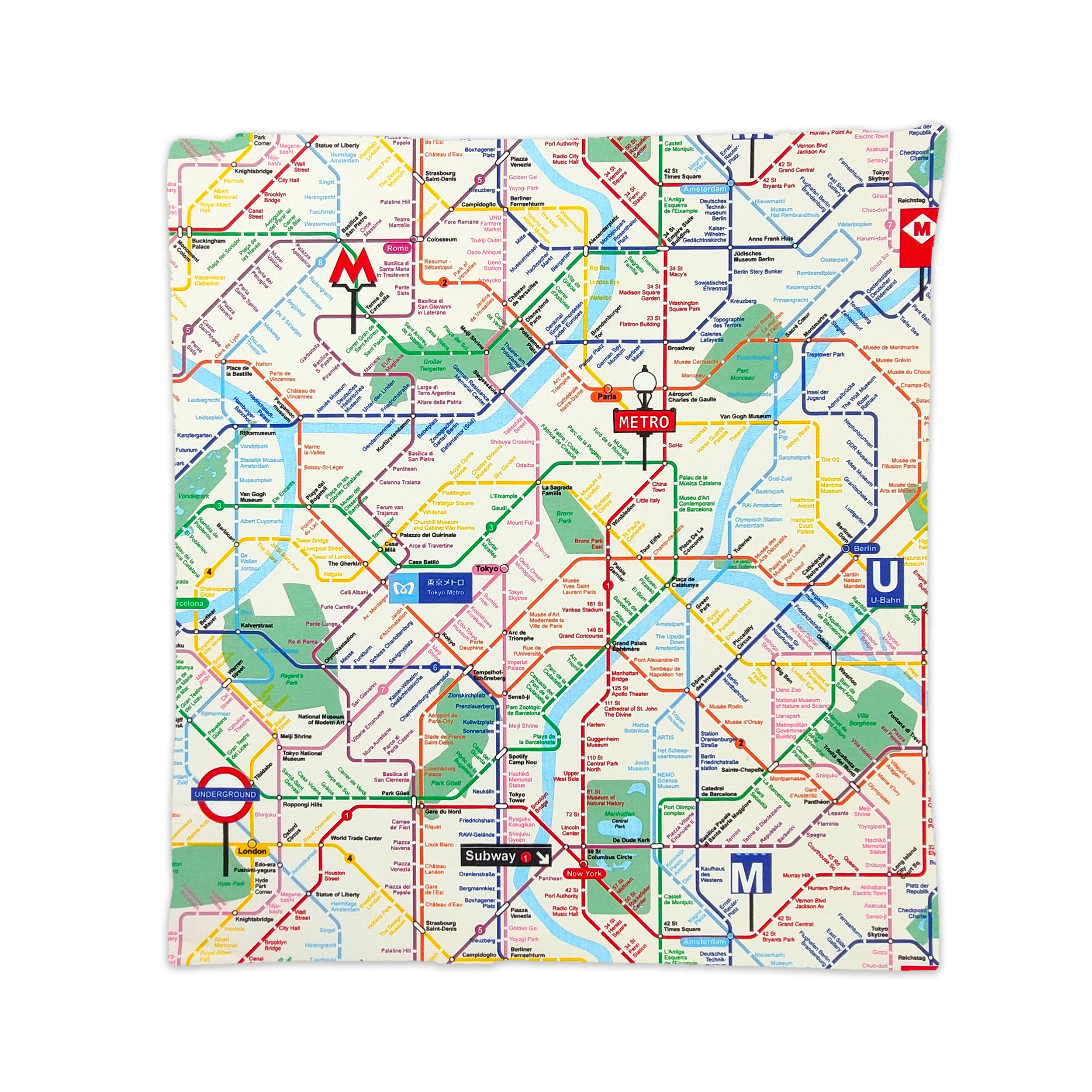 federa cuscino mappa metropolitana