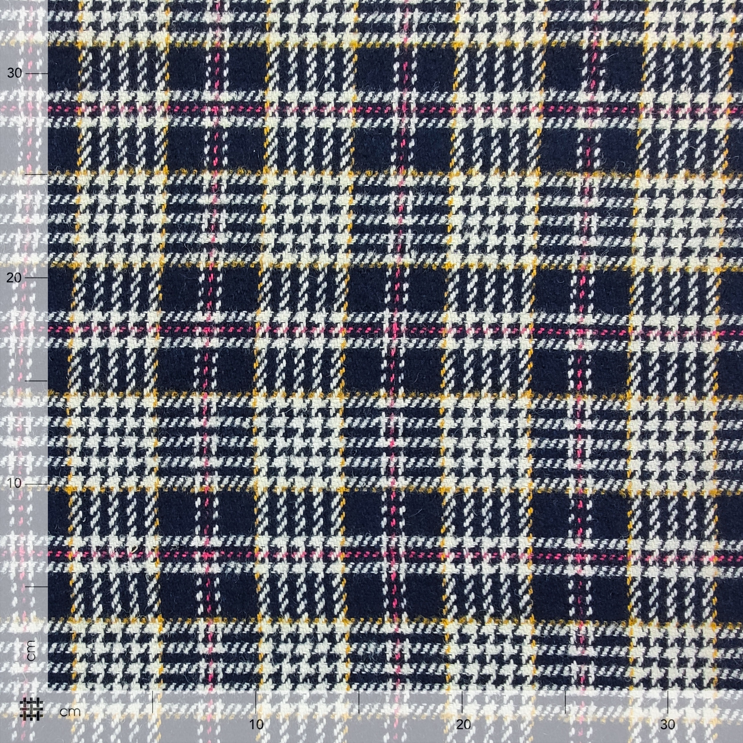 Tartan Pied de Poule Blu Fili Colorati