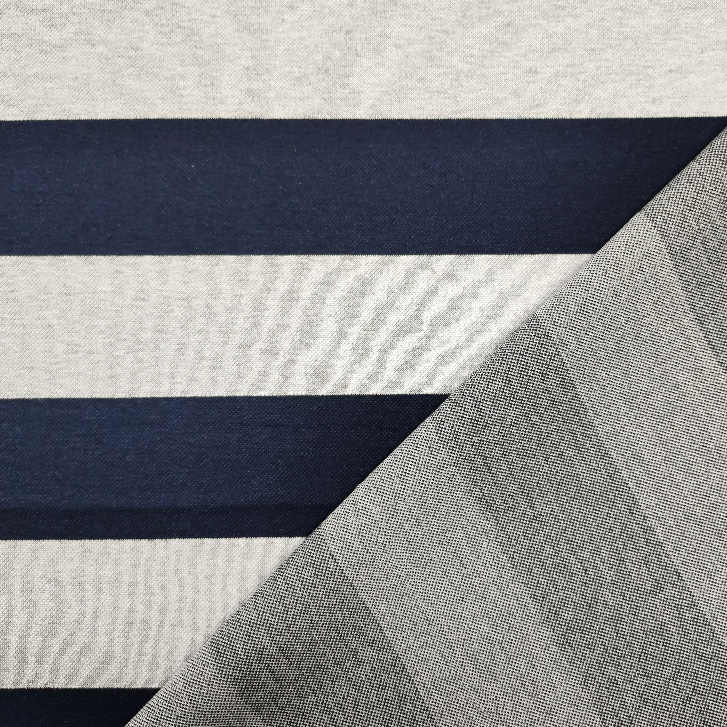 Punto Milano Righe Larghe Blu