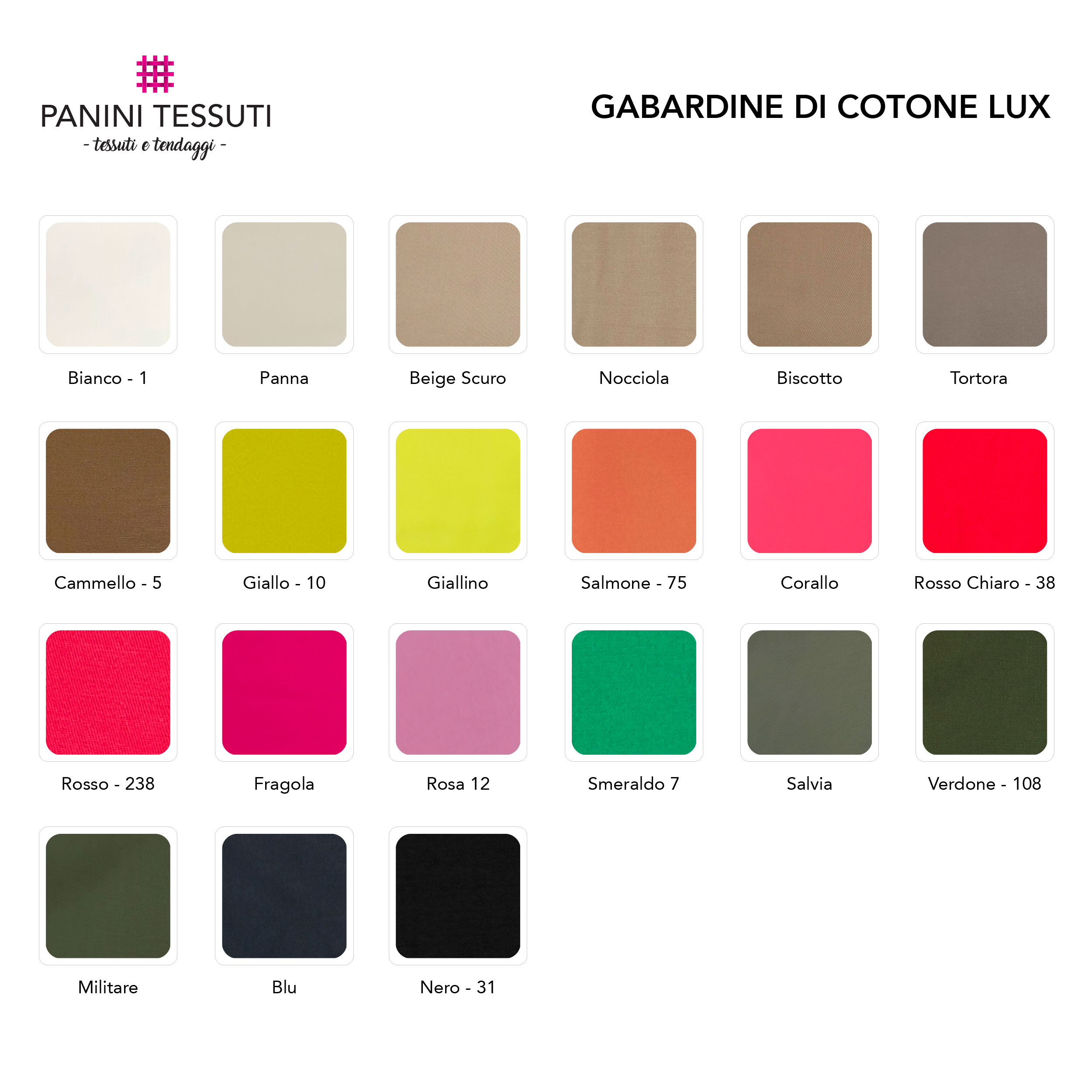 Gabardine di Cotone Lux  Bianco 