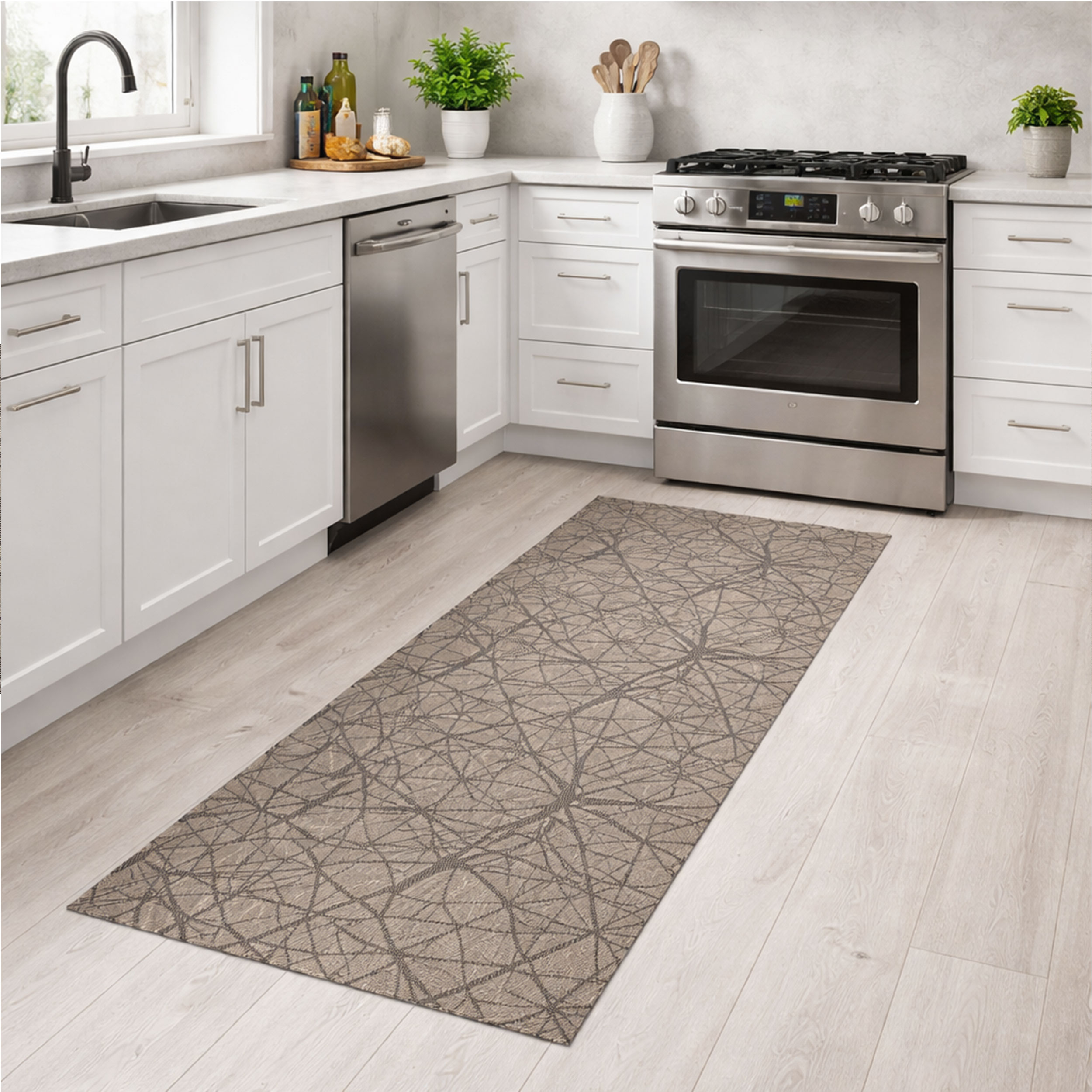 Passatoia da Cucina Fantasia Geometrica Intrecciata Image