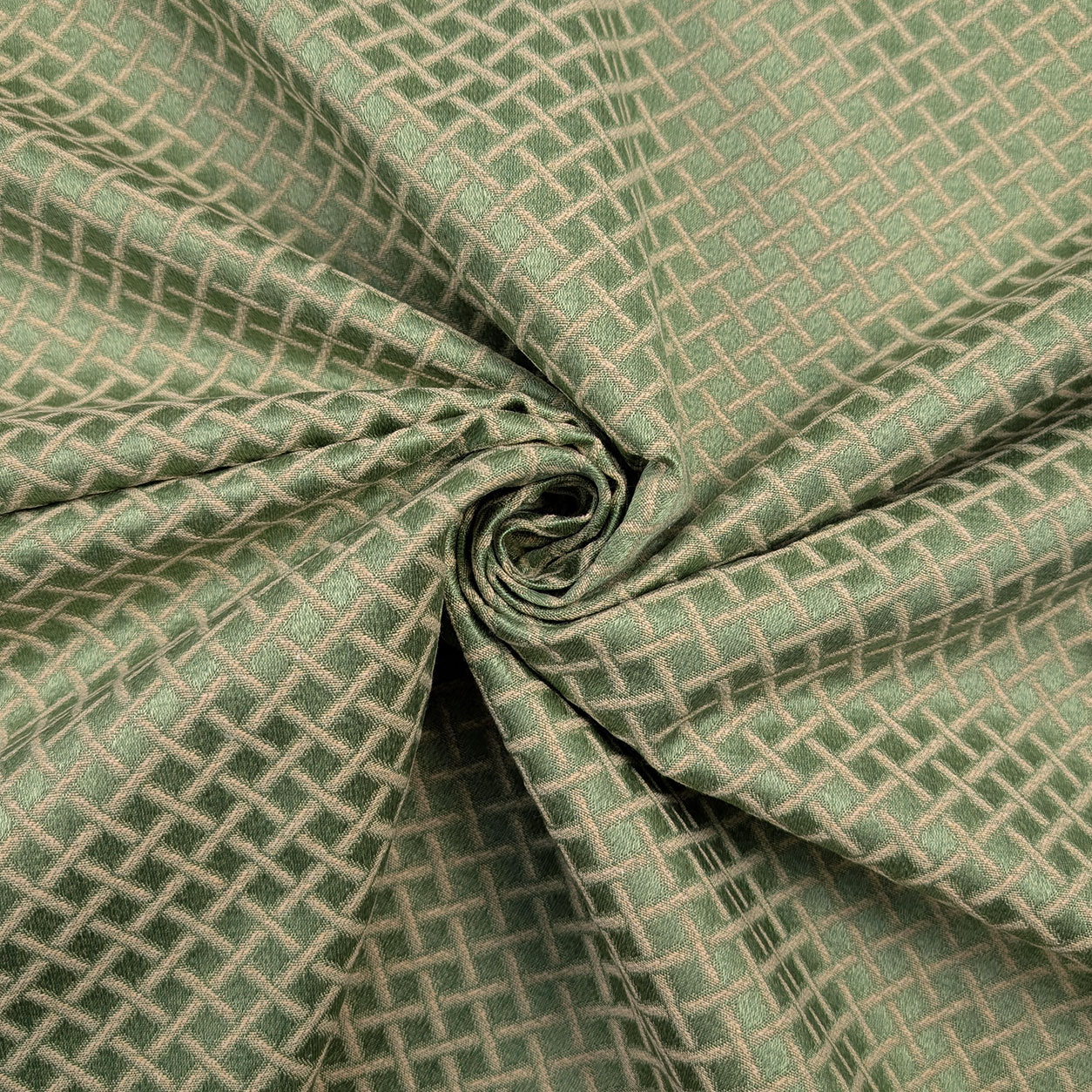 Jacquard Verde Rombi Intrecciati Image
