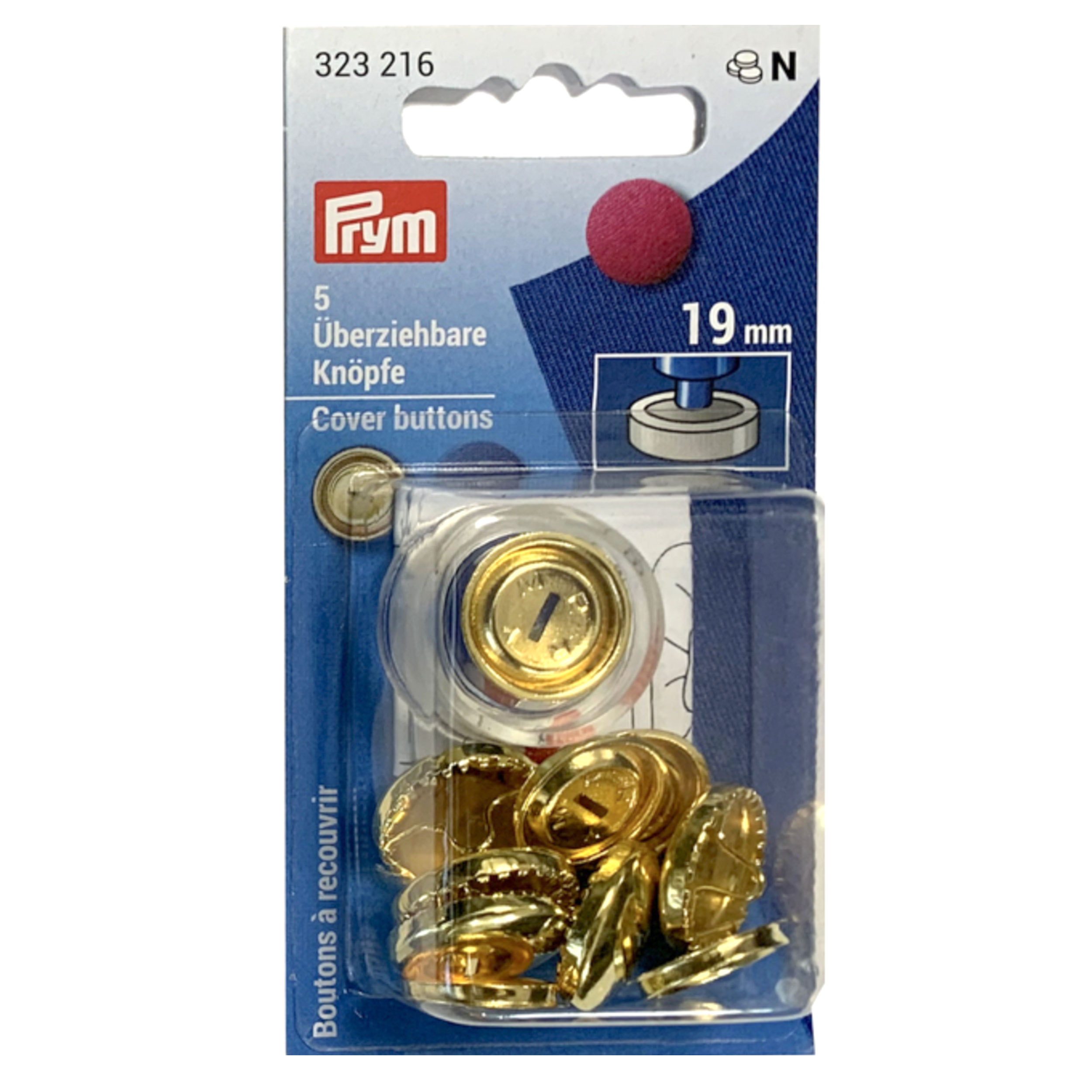 Bottoni Ricopribili Prym Oro con Attrezzo 19 mm