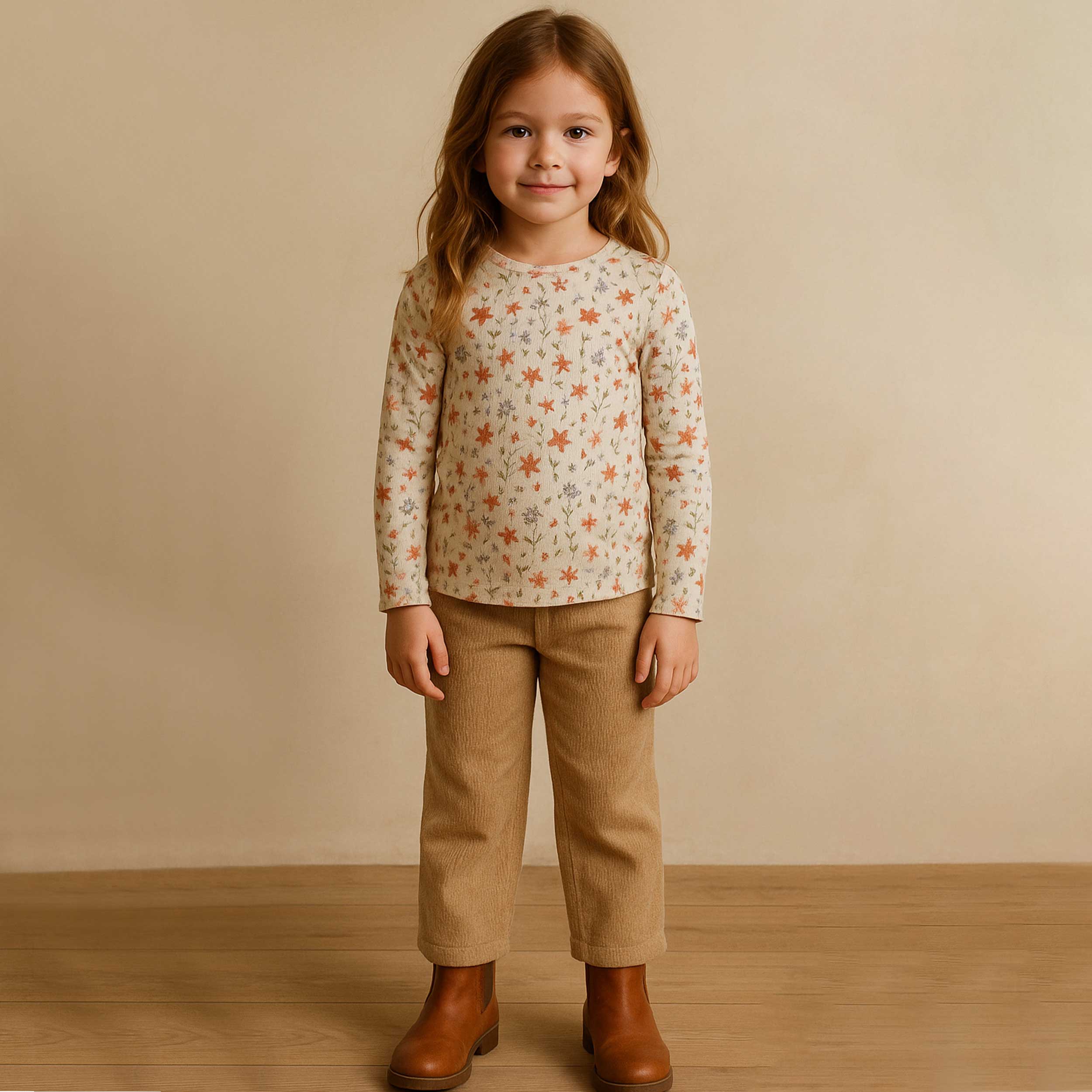 Jersey Costina Bianco Fiori Delicati Image