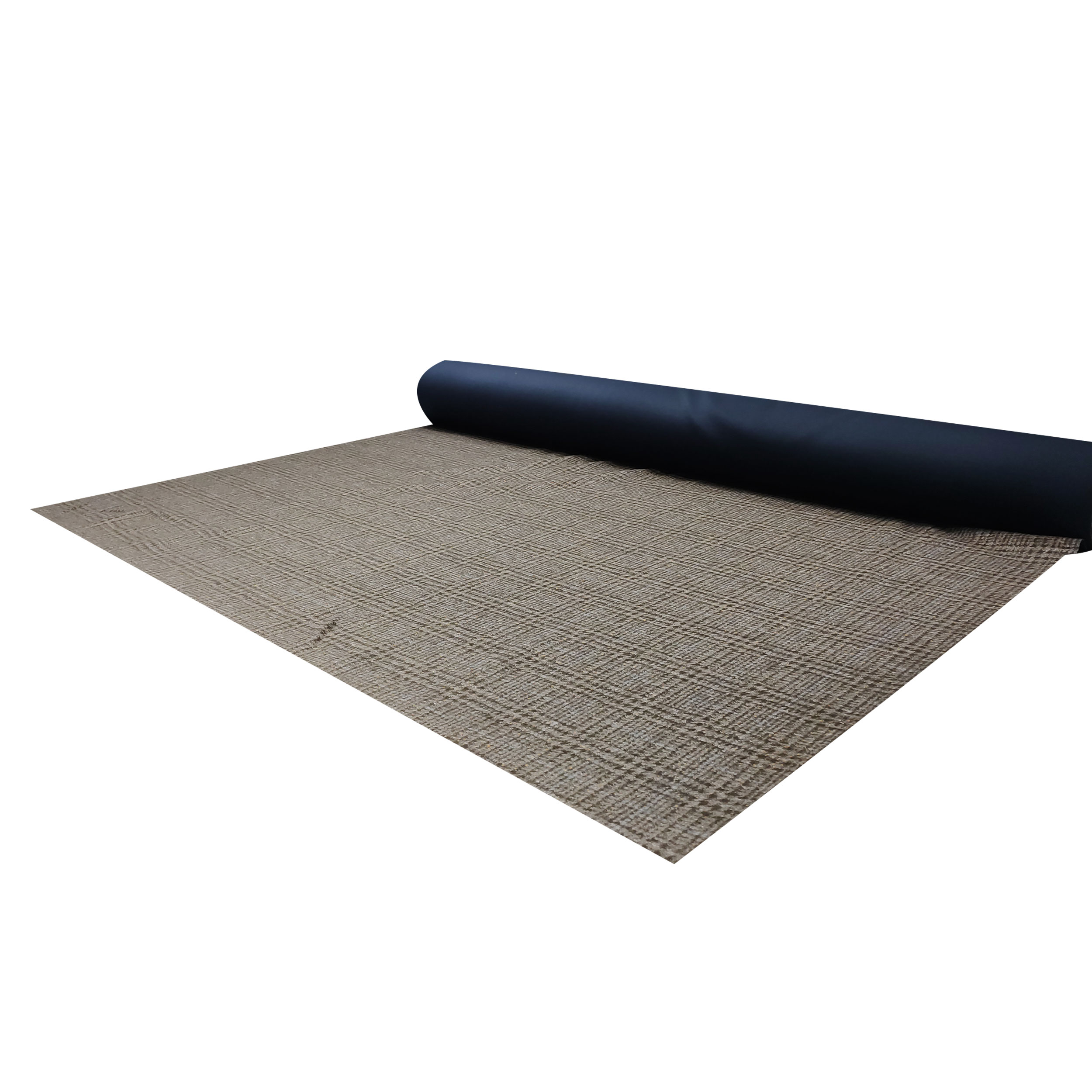 Neoprene Double Lana Principe Galles Beige e Tinta Unita Blu Image