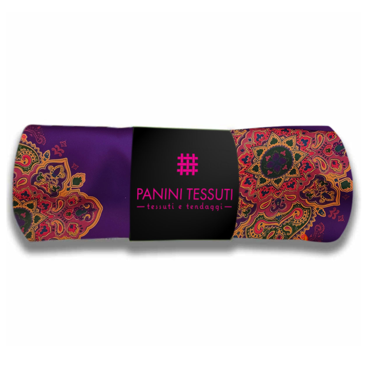 Scampolo Tessuto Microfibra Viola Jacquard