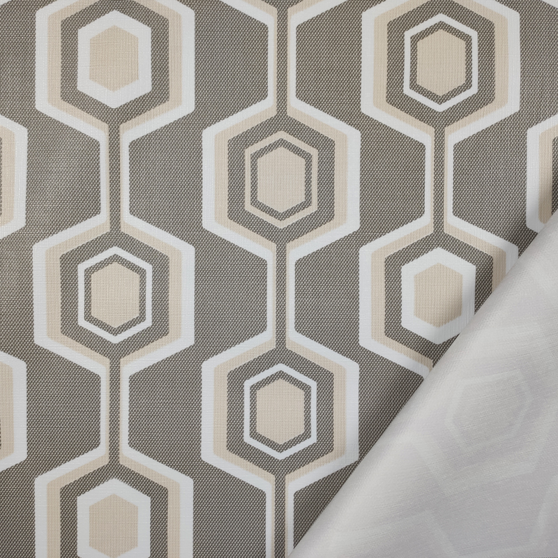Tovaglia-Lux-Plastificata-Esagoni-Bianchi-e-Beige