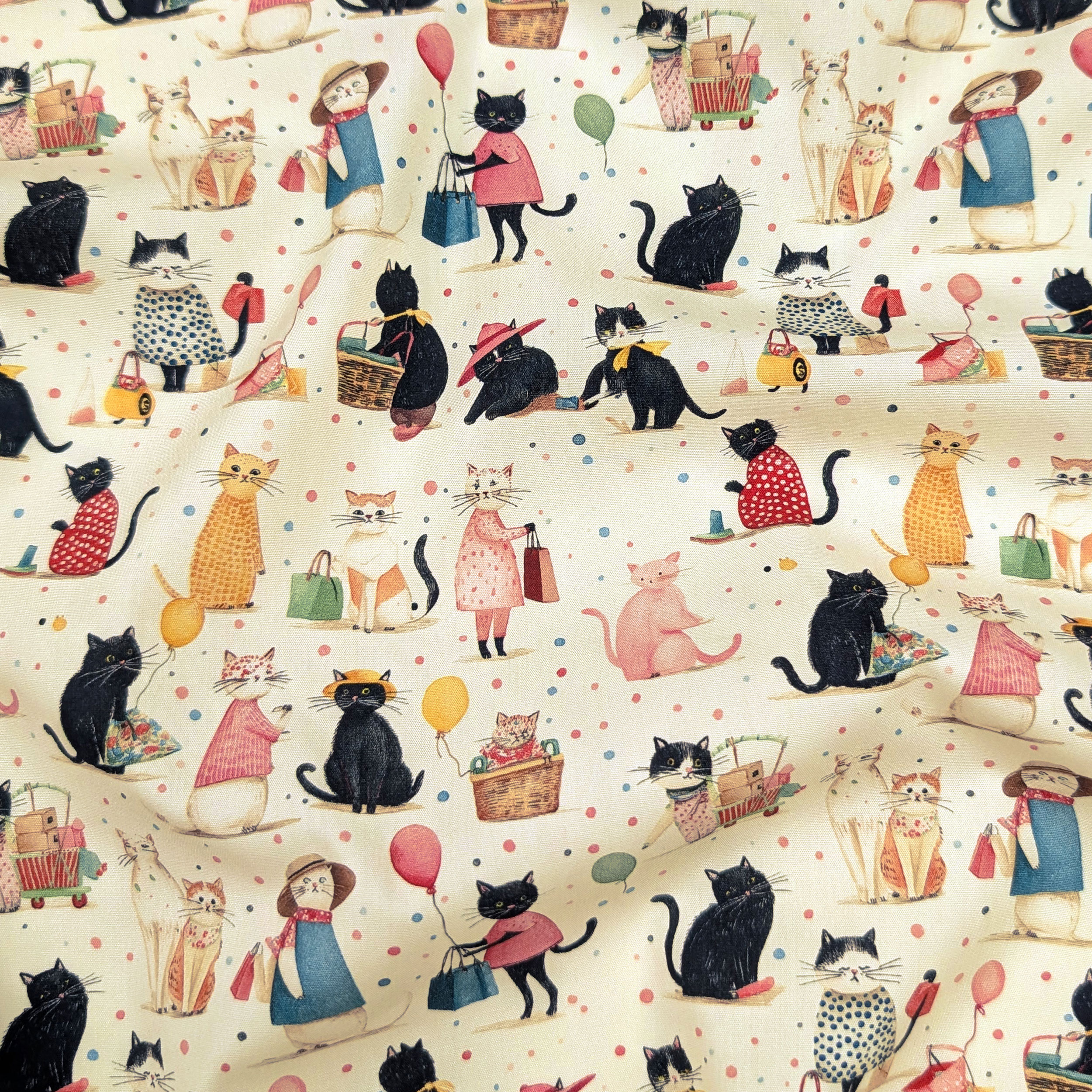 Popeline Cotone Gattine Fashion Image