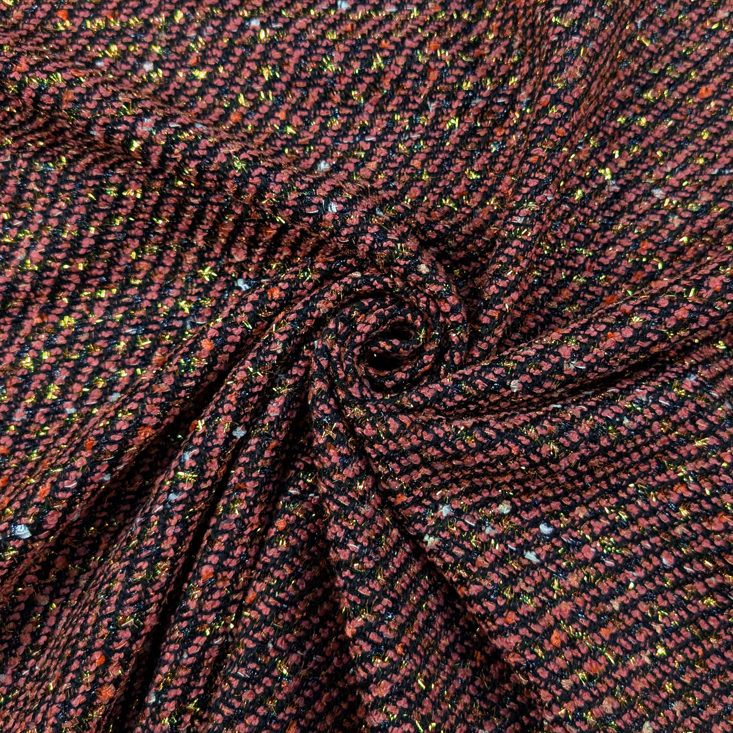 Tweed Rosa Nero Lurex Oro Image