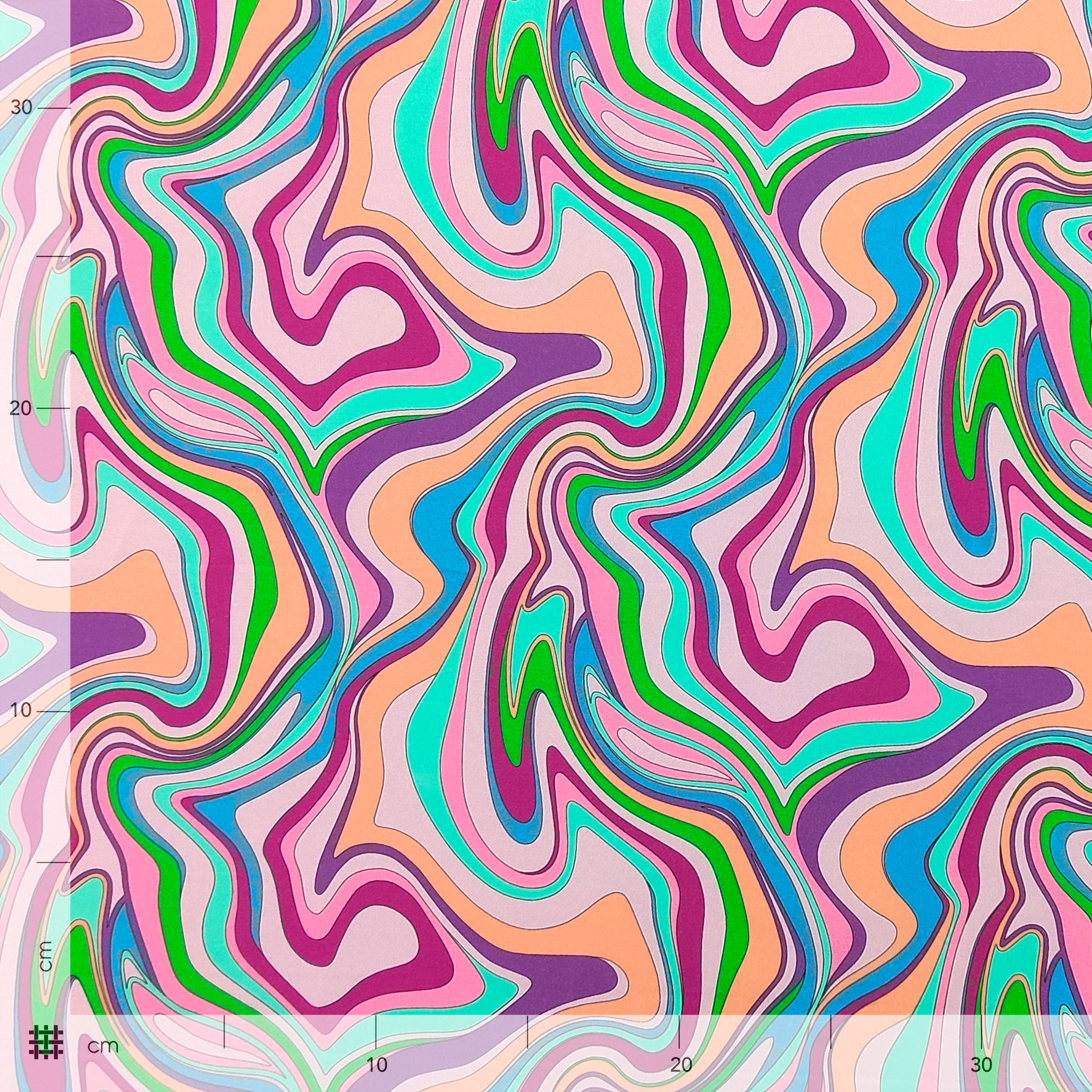 Cotone Elastico Fantasia Optical Rosa