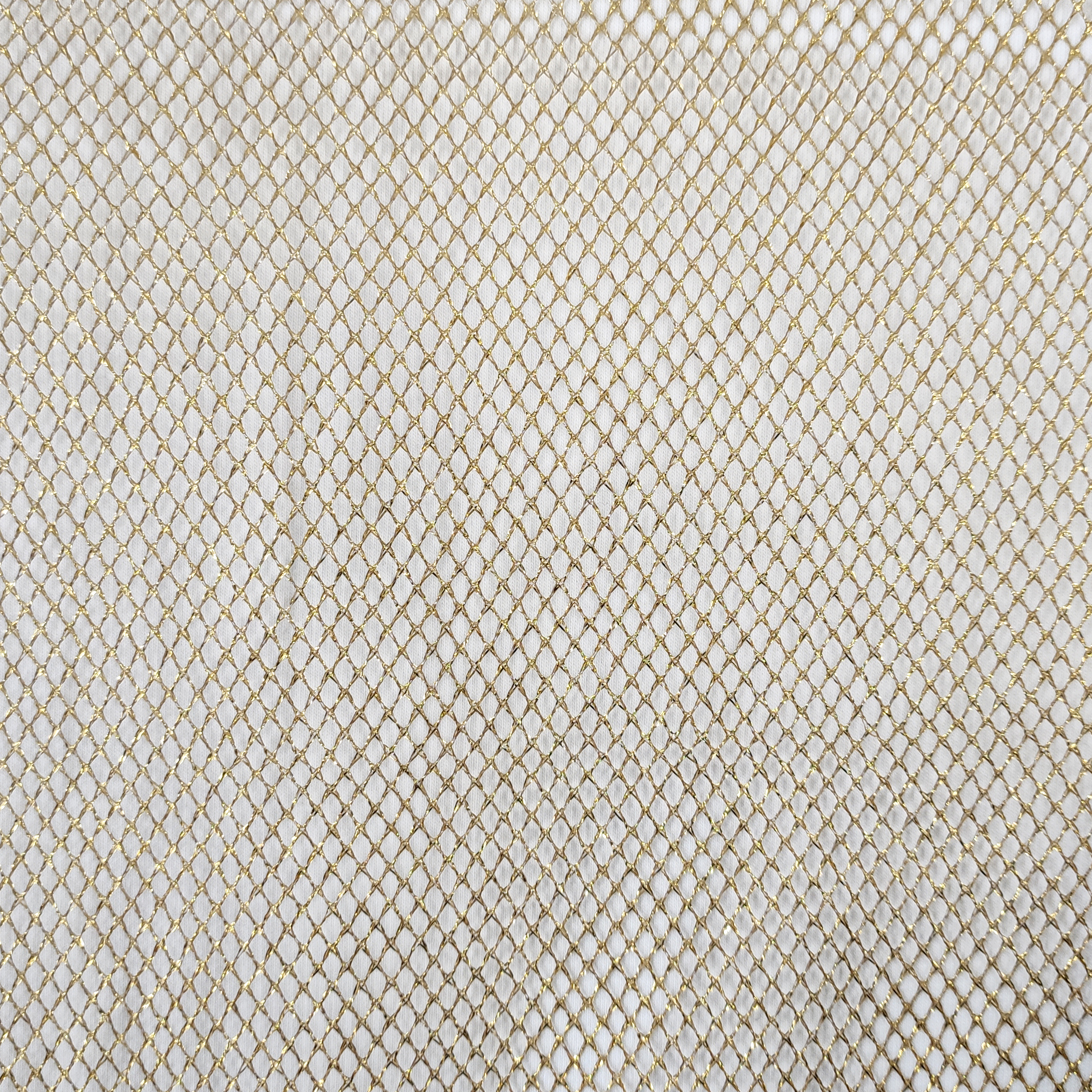 Tessuto Rete Lurex Oro