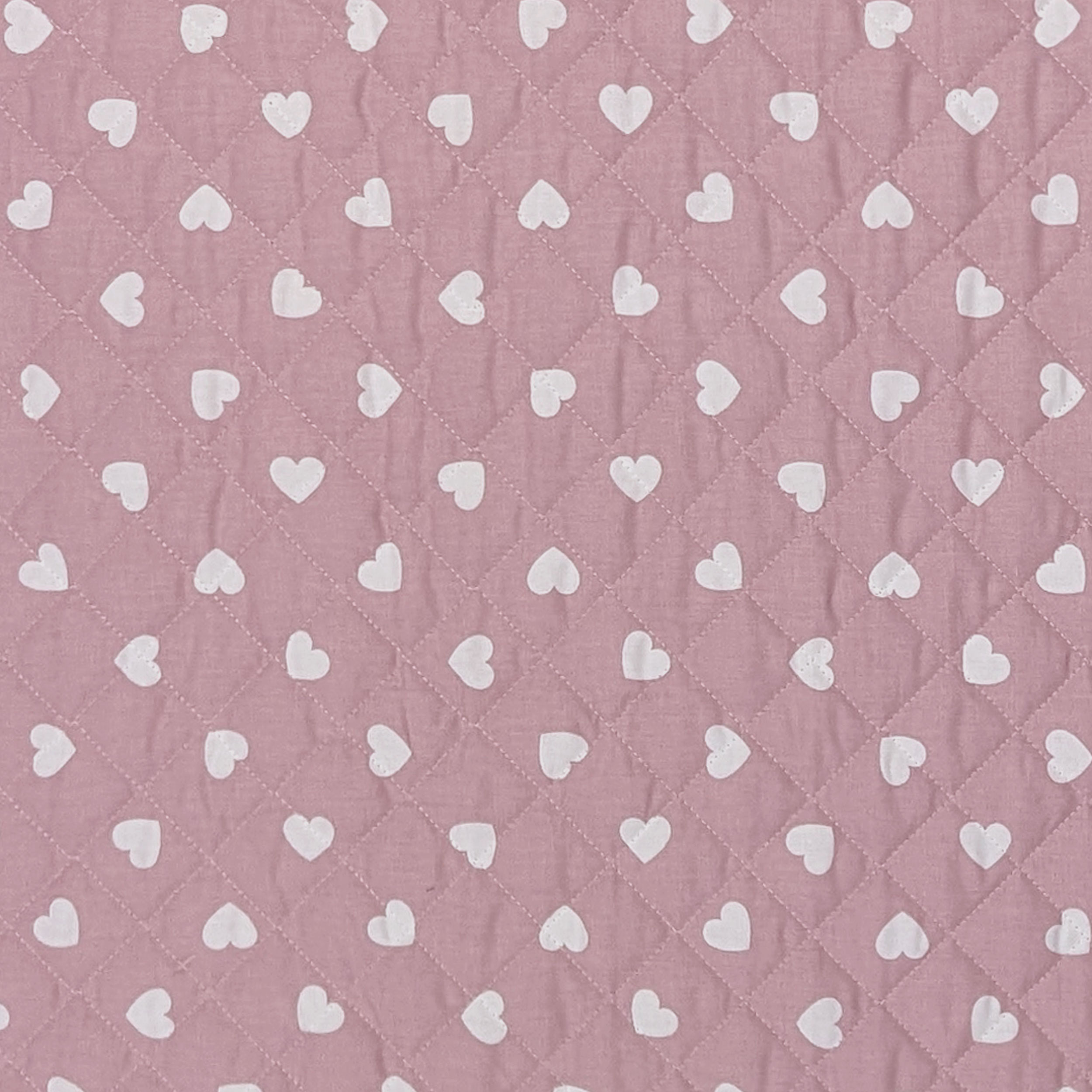 Copri Brandina Cuori Bianchi con Sfondo Rosa Antico Image