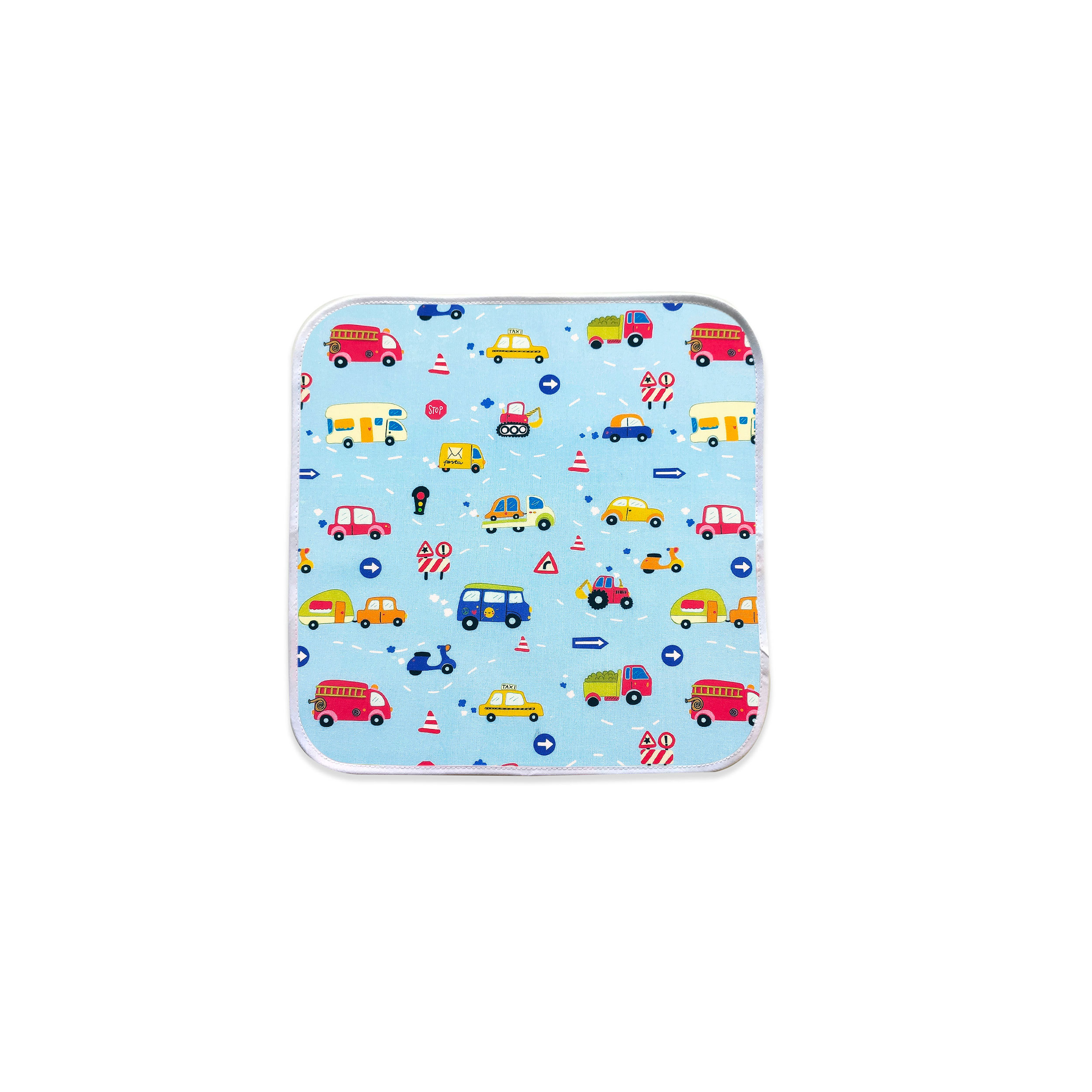 Coordinato Asilo Macchinine Sfondo Azzurro