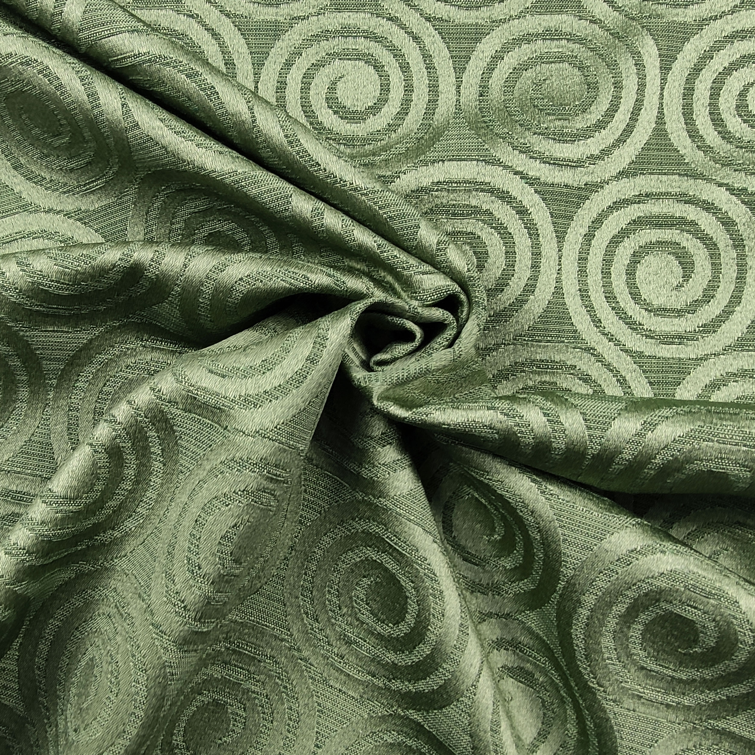 tessuto per arredamento spirali verdi