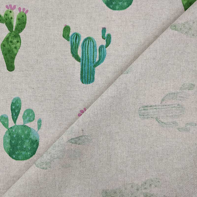 Tessuto misto cotone cactus acquerello