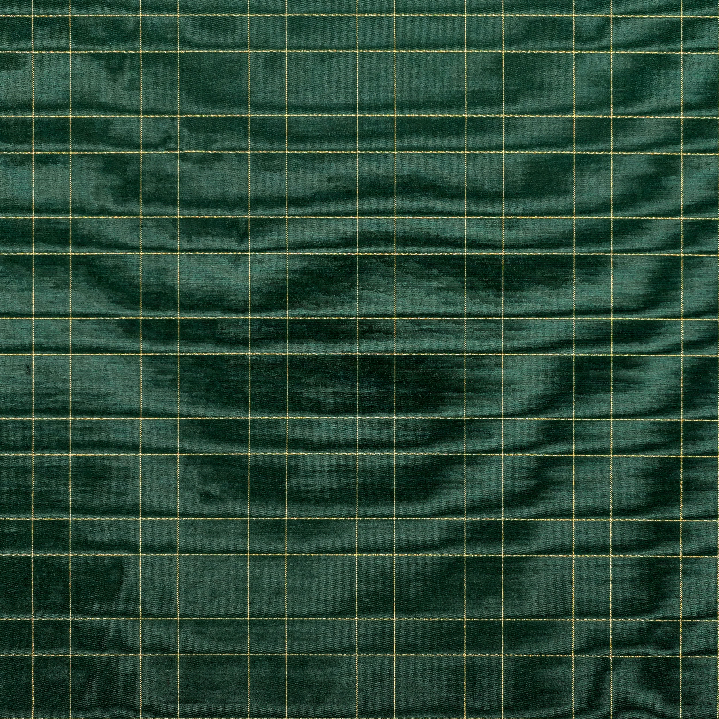 Misto Cotone Natalizio Verde Righe Oro Lurex Image