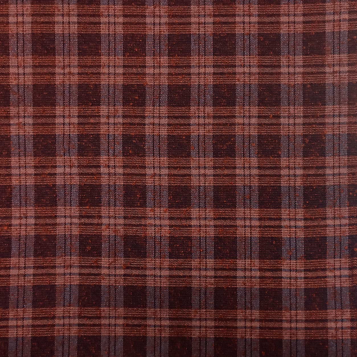 Tartan Floccato Blu e Rame