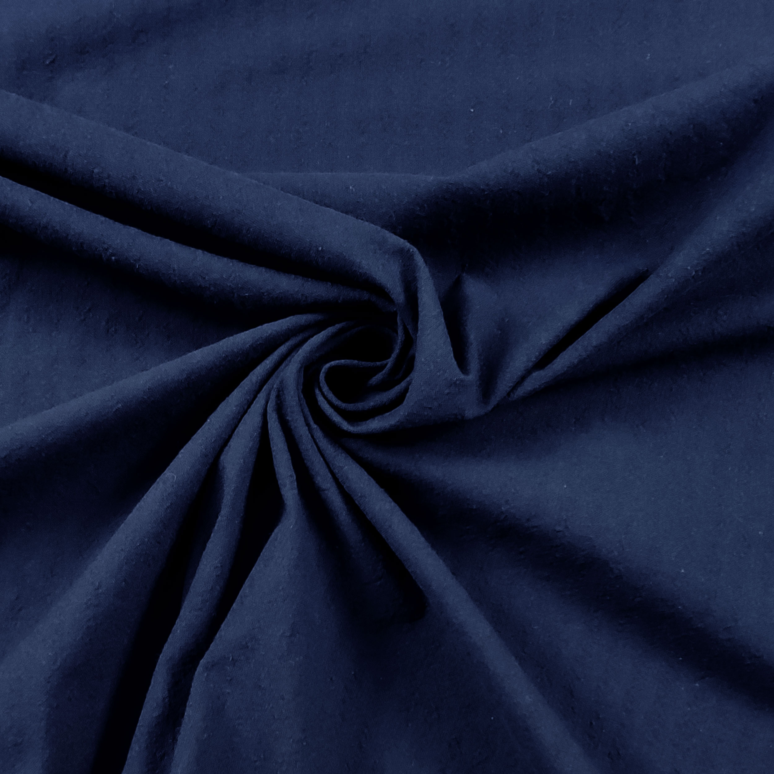 Tessuto Misto Cotone Tinta Unita Blu