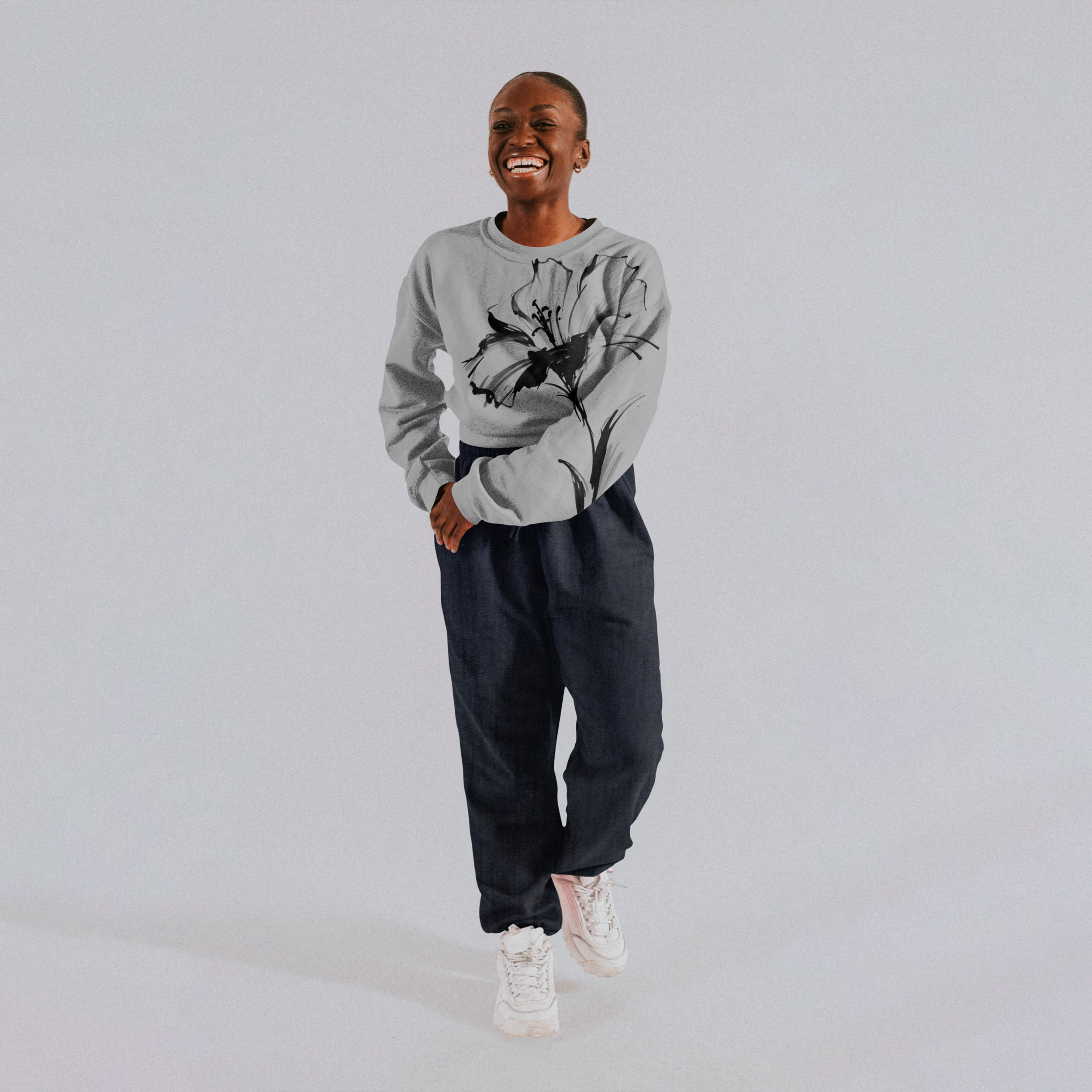 Tessuto Jeans Misto Cotone Blu Scuro Image
