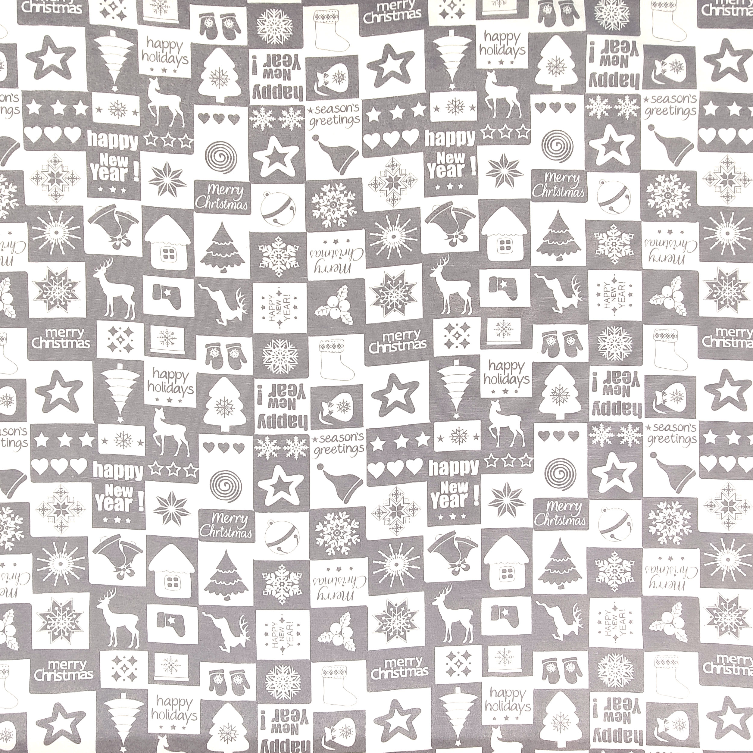 tessuto online per arredo natalizio grigio patchwork