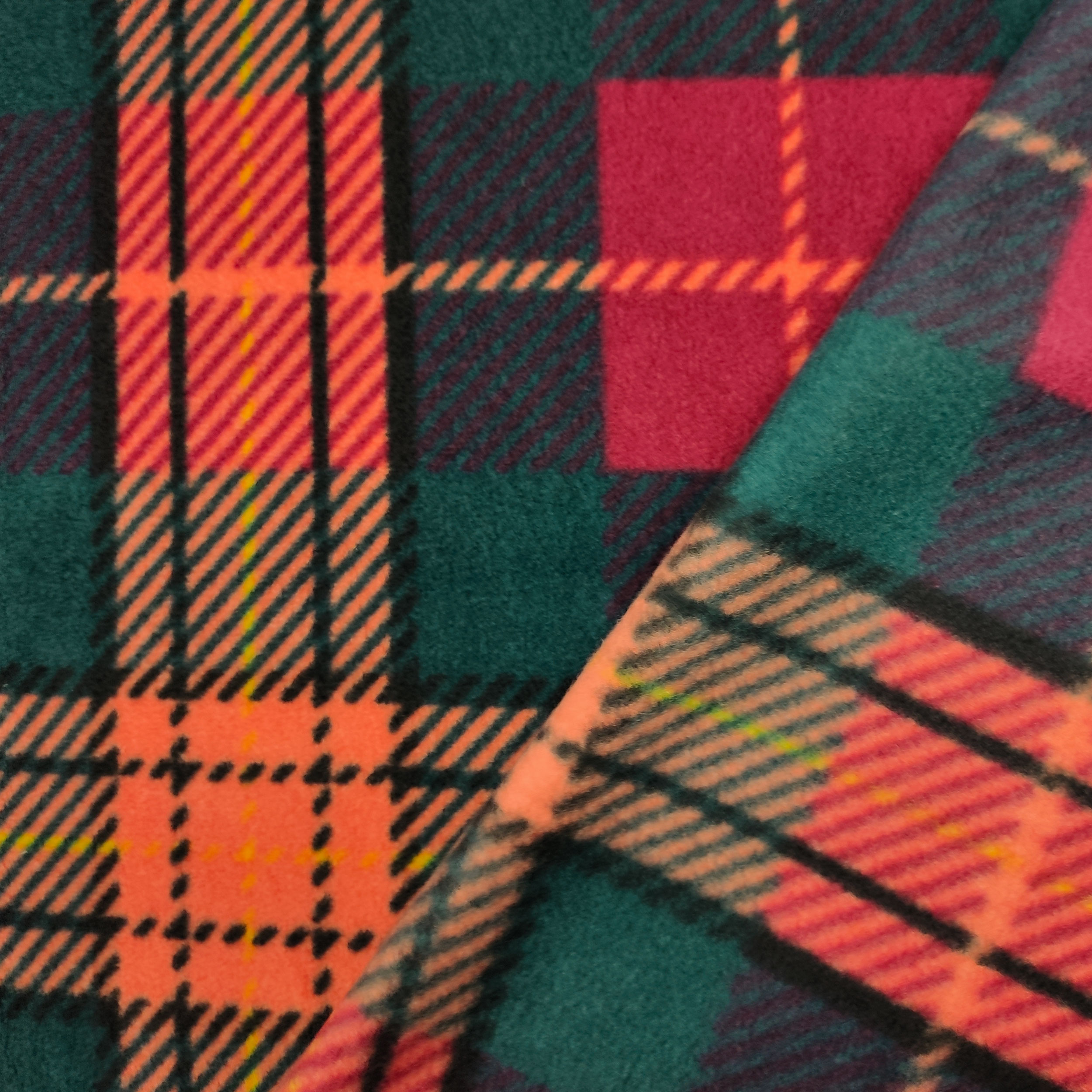 Pile Tartan Toni del Verde e Arancio Image