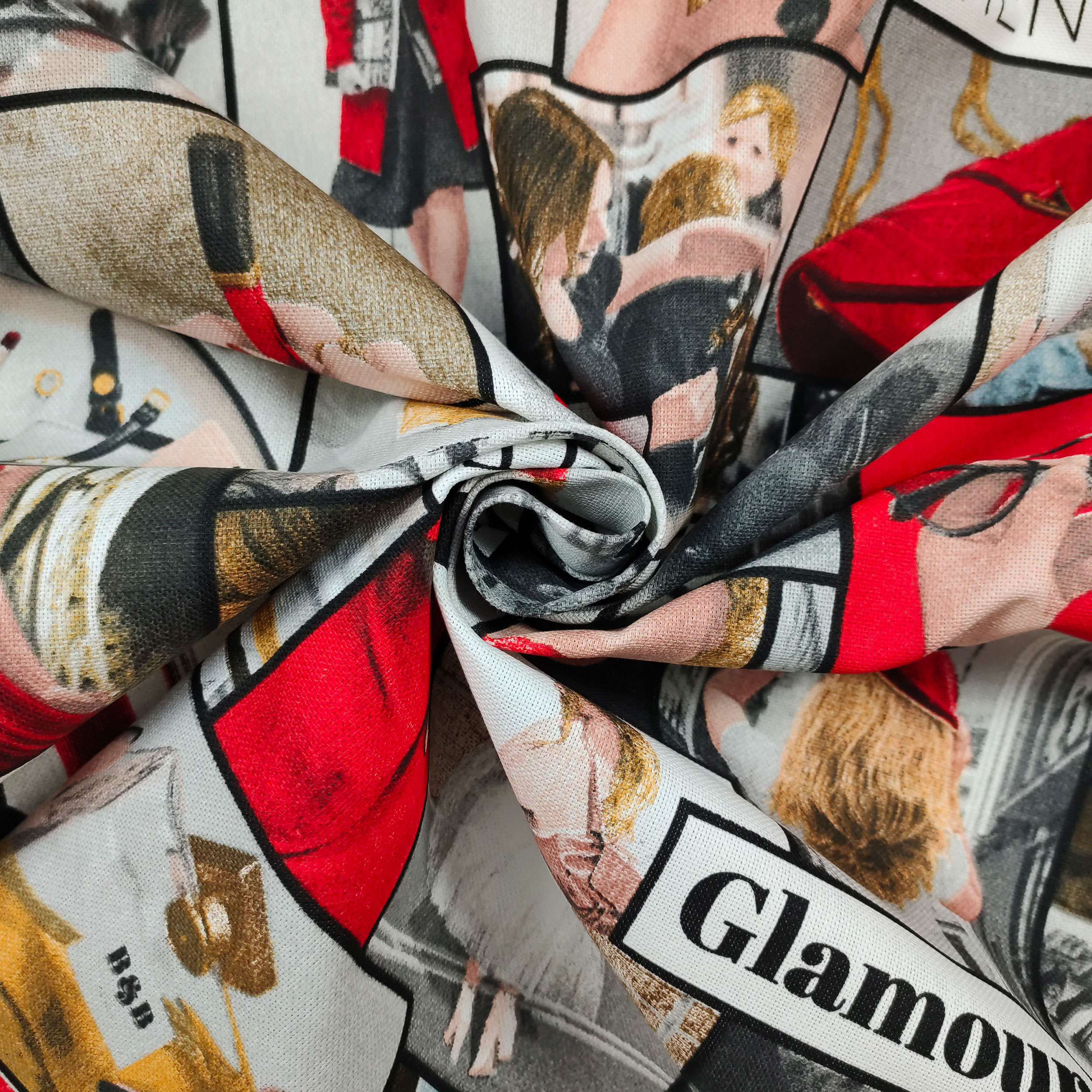 Ritaglio Tessuto Panama Fashion Trends 50x140 cm Image