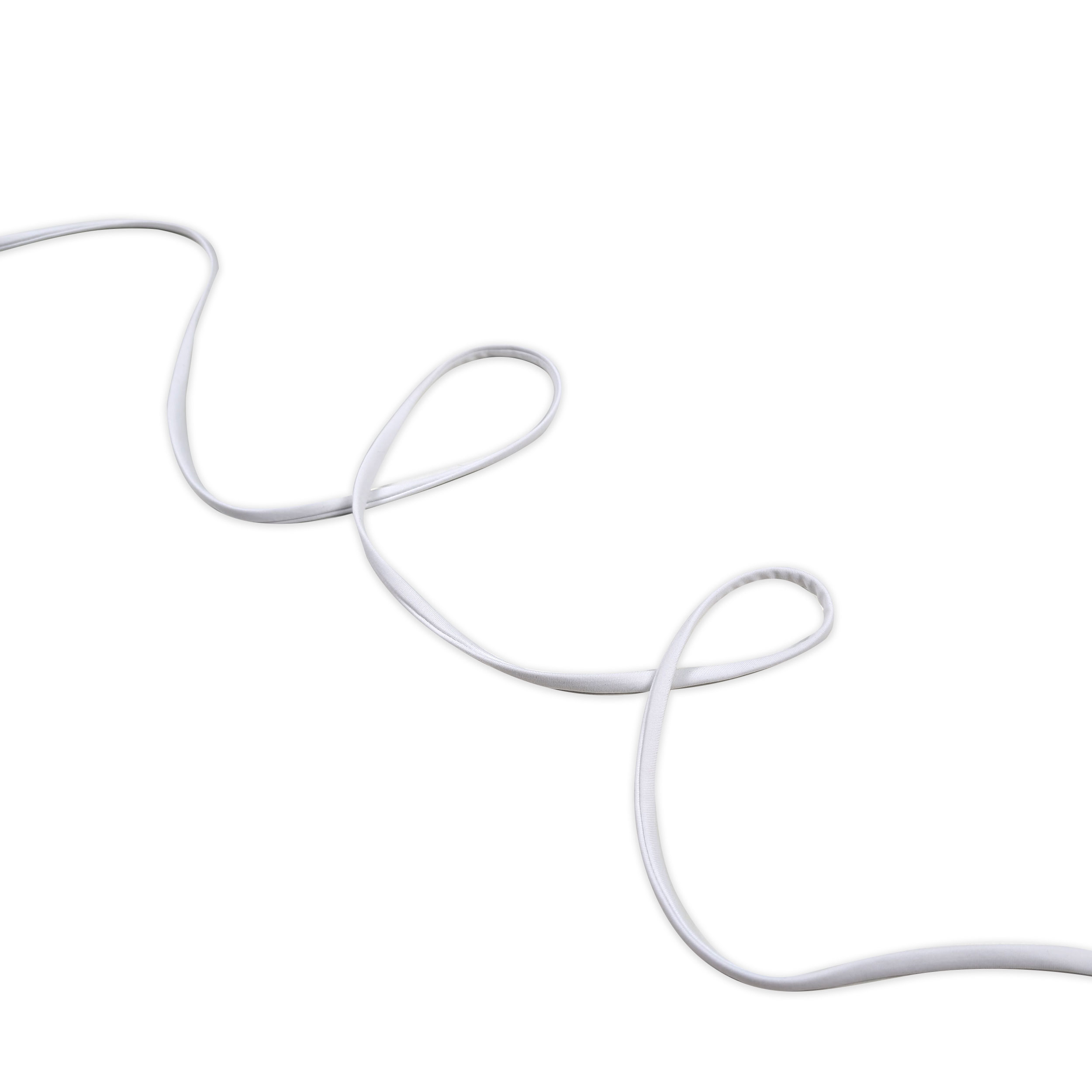 Passamaneria Tubetto Elasticizzato Raso Satin Bianco Image